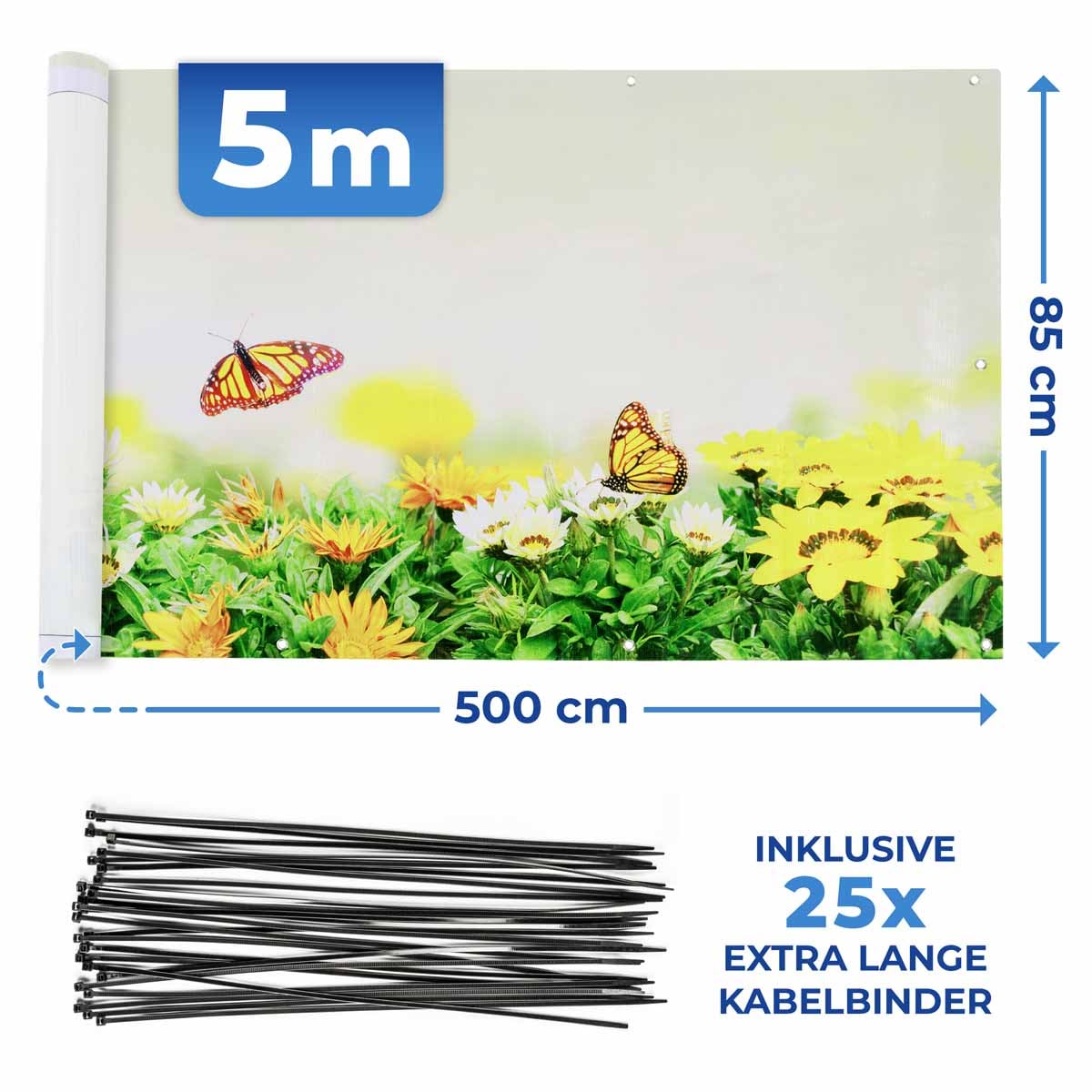 Balkon-Sichtschutz Schmetterling