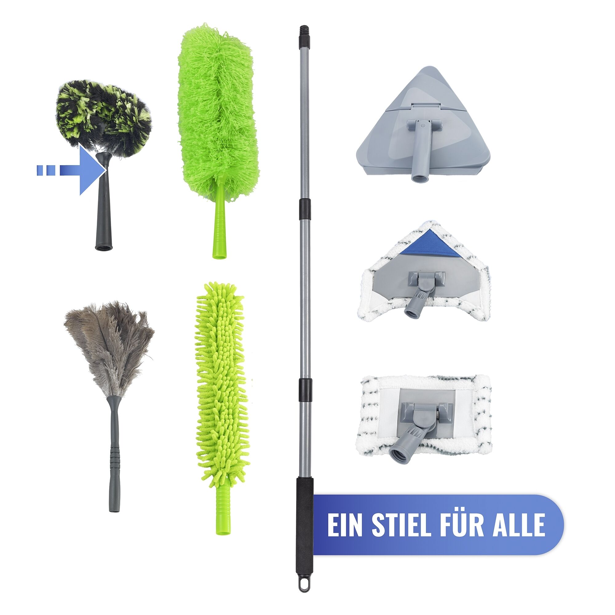 Eck-Staubbürste inkl. Teleskopstiel knickbar 3in1 Eck-Staubbürste inkl. Teleskopstiel knickbar 3in1