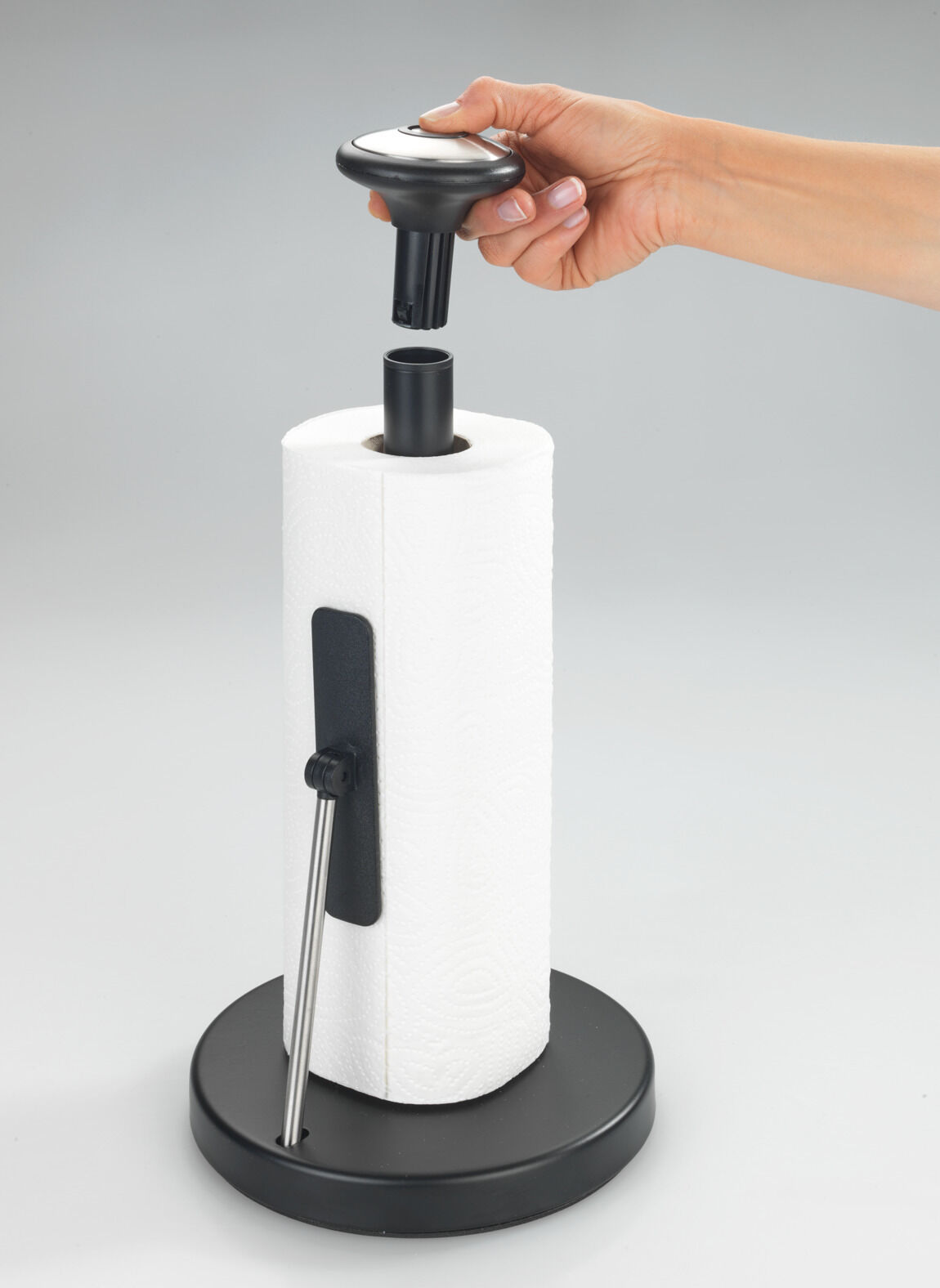 Küchenrollenhalter Premium, schwarz