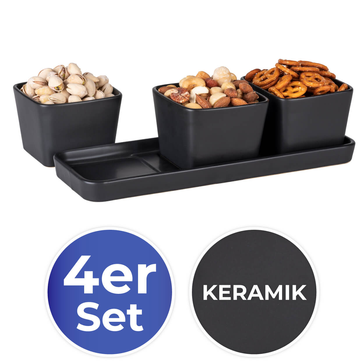 Snack & Dip-Schalen, 4teilig