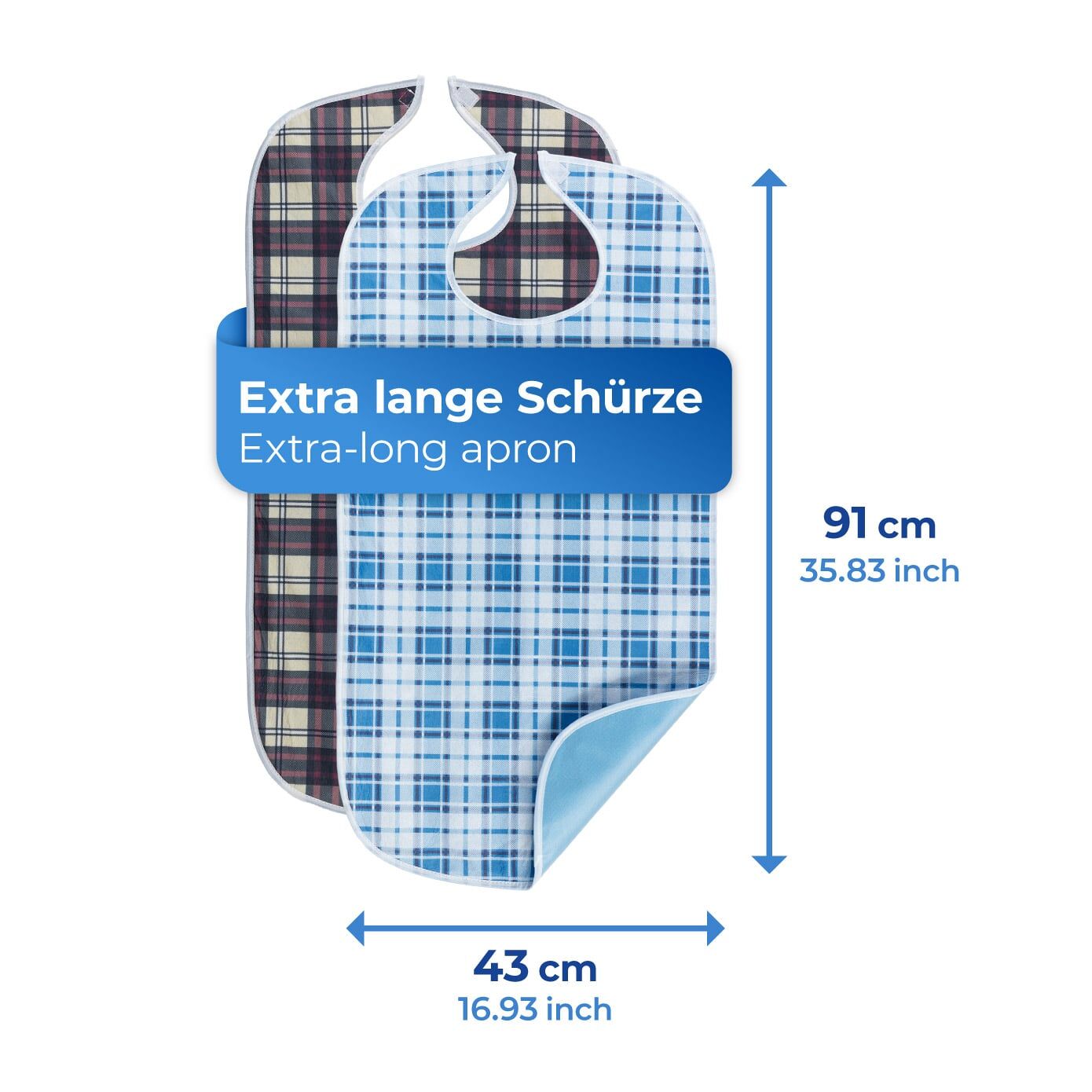 Speiseschürze kariert 2er Set