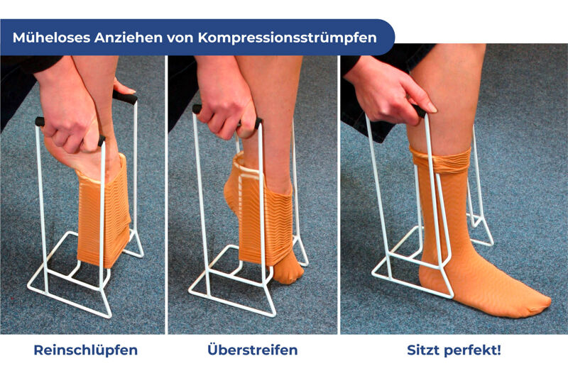 Maximex Anziehhilfe für Kompressionsstrümpe & Socken ohne Bücken