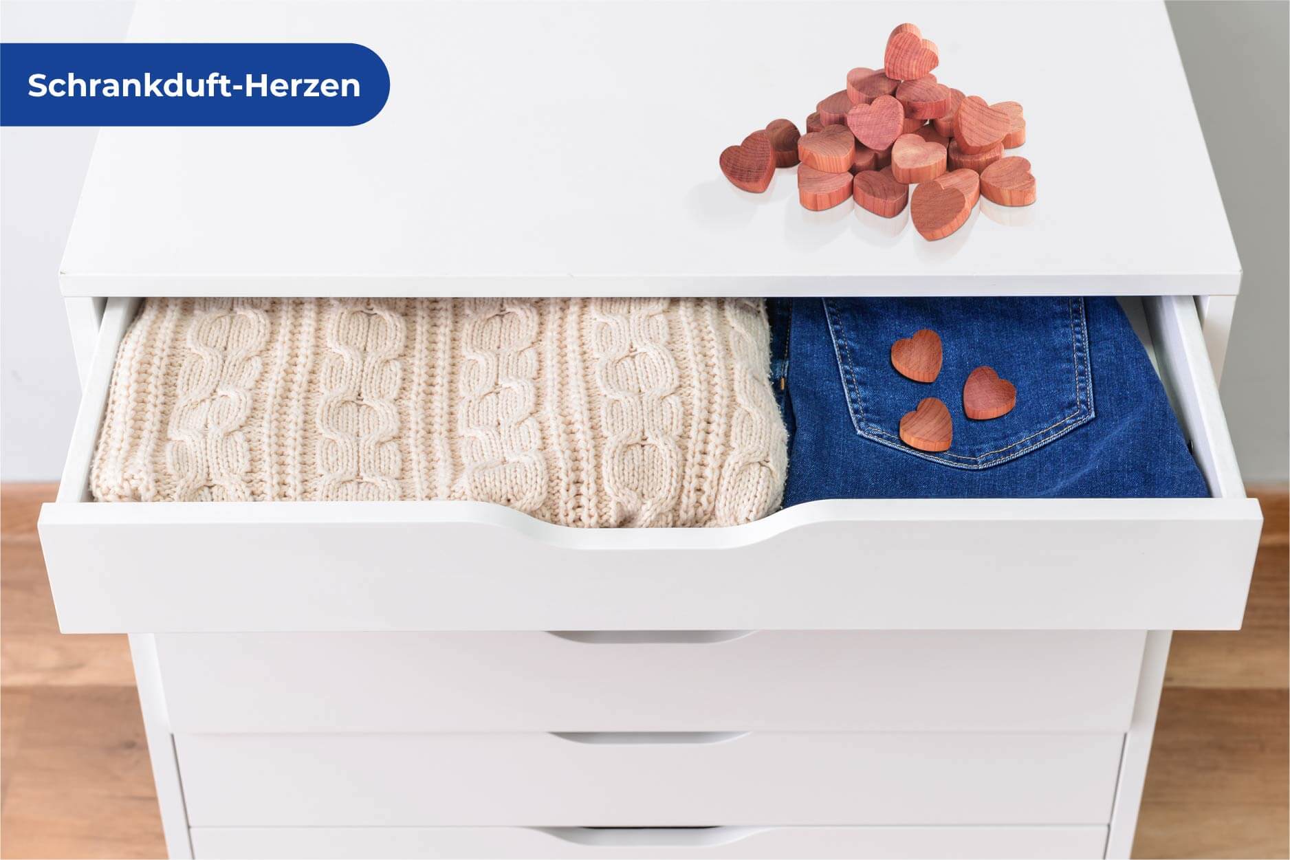 Schrankduft-Herzen klein, 25 er Schrankduft-Herzen klein, 25 er