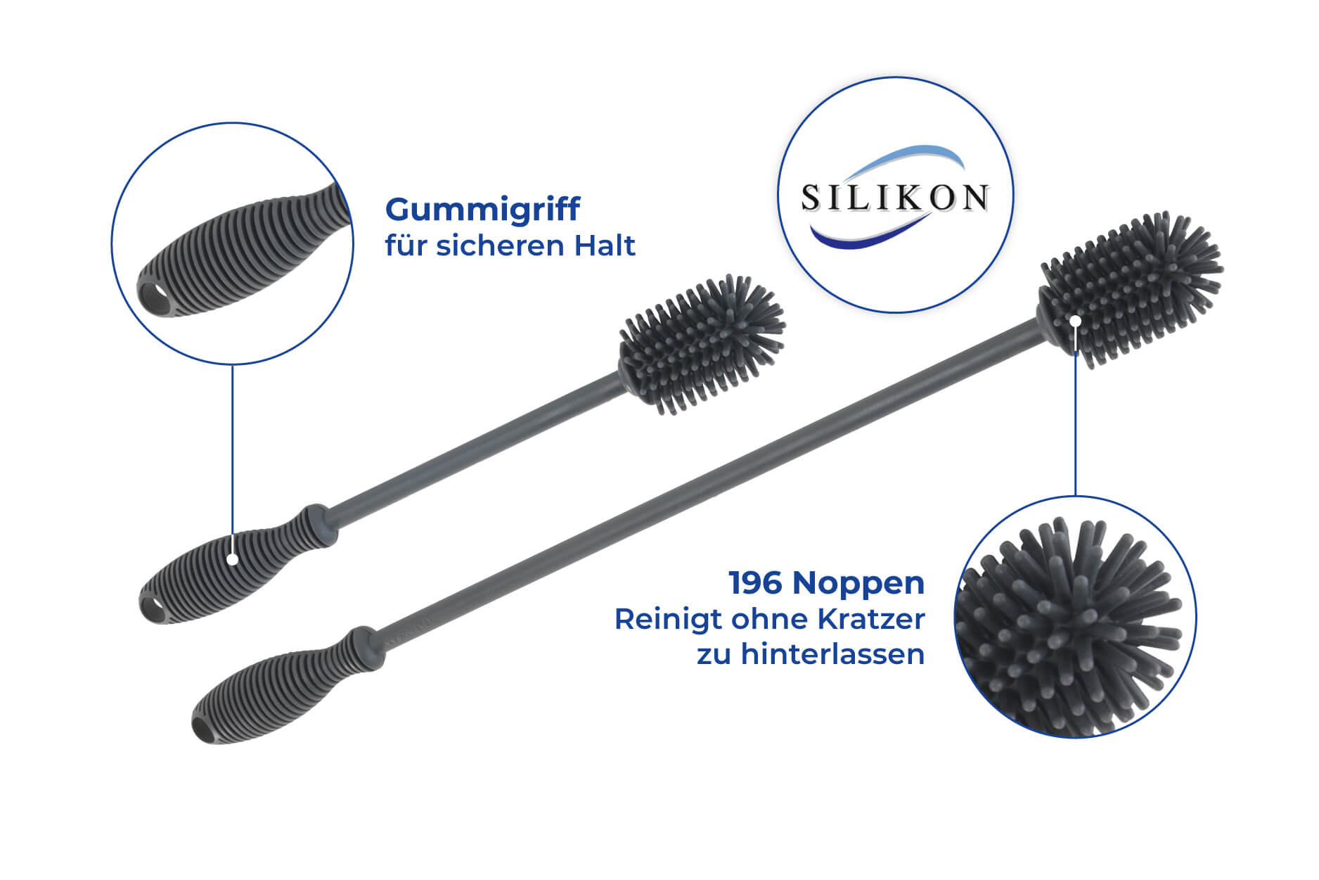 Silikon Spülbürsten Set 2-teilig Silikon Spülbürsten Set 2-teilig
