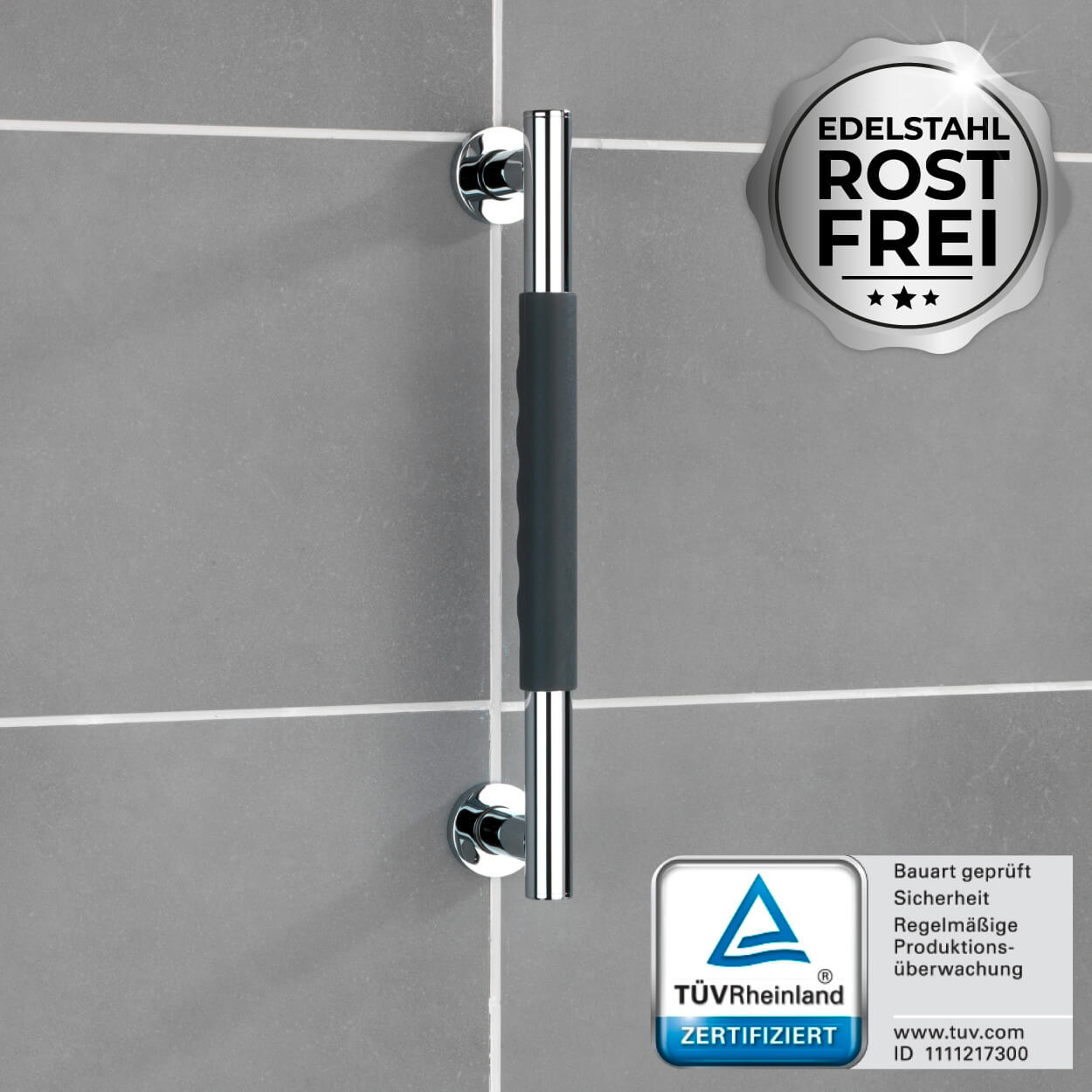 Edelstahl Wandhaltegriff Secura 40,5 cm Edelstahl Wandhaltegriff Secura 40,5 cm