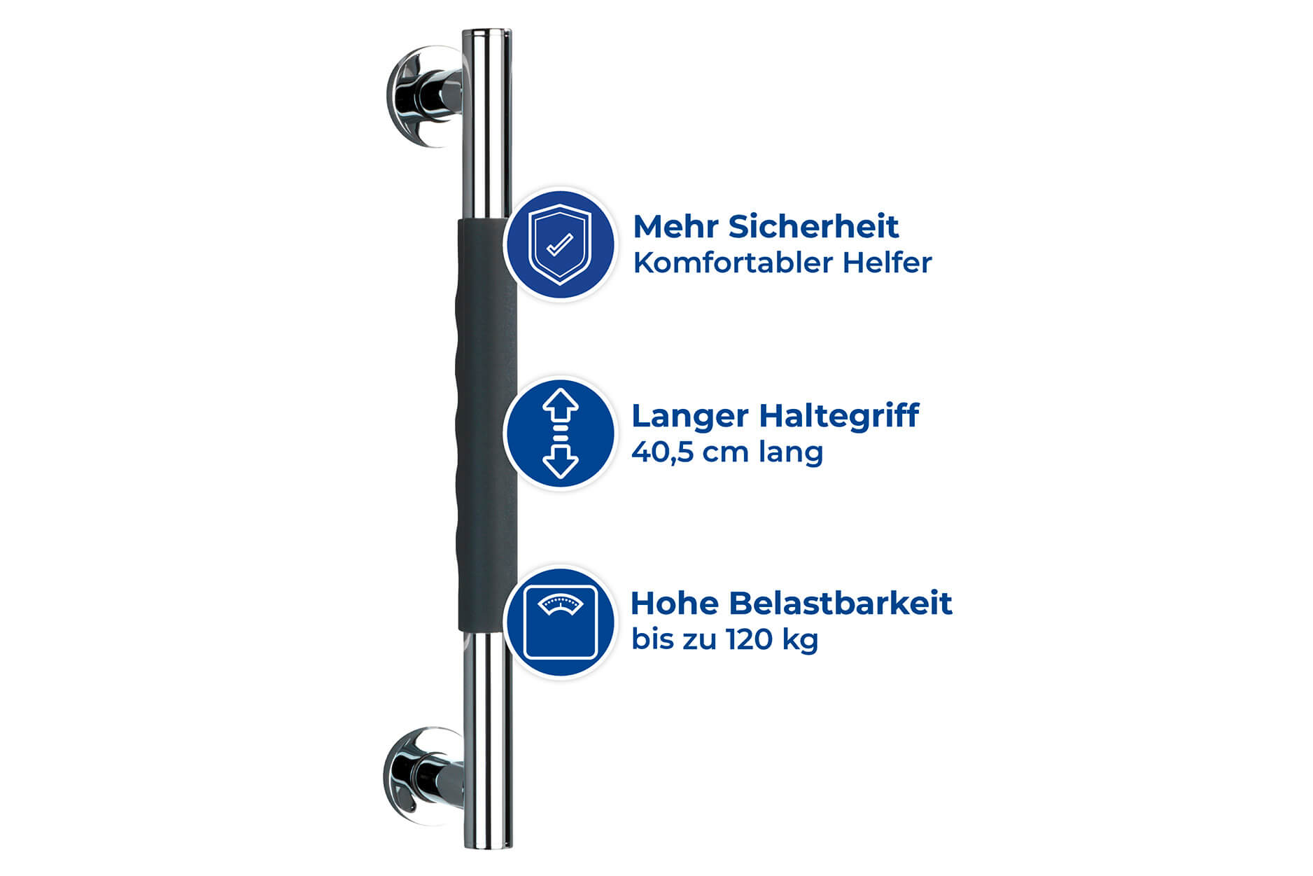 Edelstahl Wandhaltegriff Secura 40,5 cm Edelstahl Wandhaltegriff Secura 40,5 cm