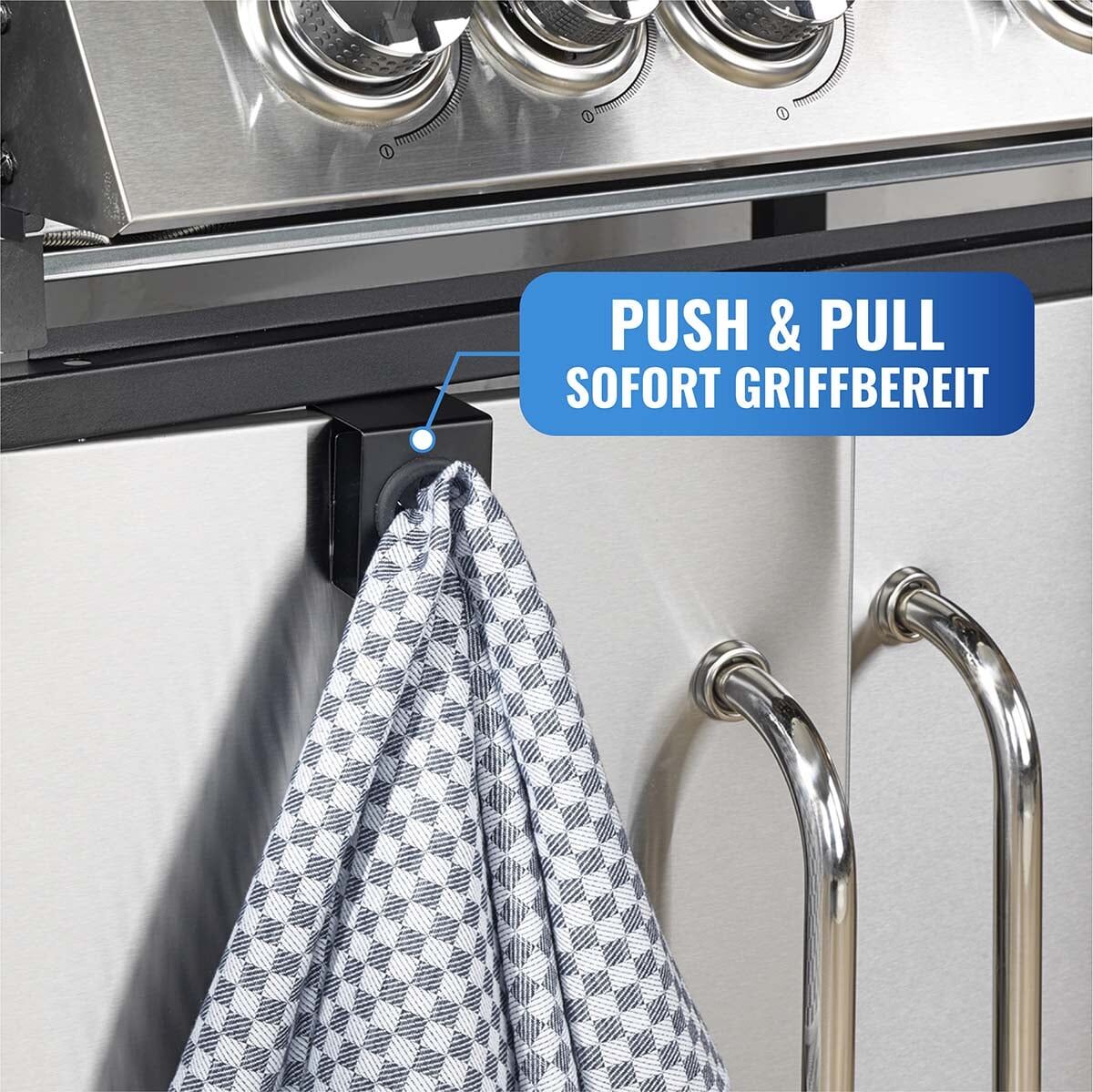 Haken Push, Matt schwarz Haken Push, Matt schwarz