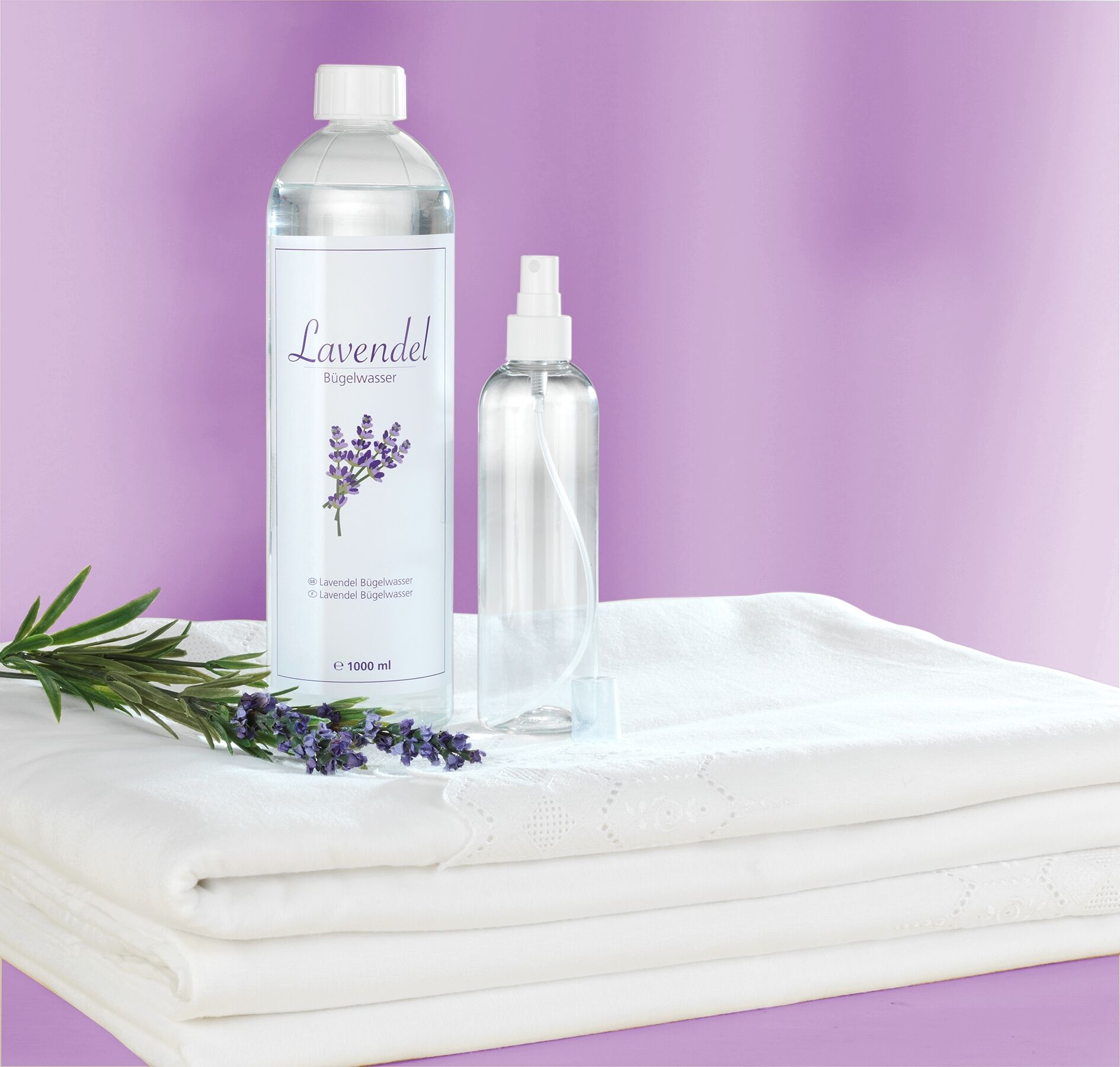 Wäscheduft Lavendel, 1L, inklusive Sprühflasche