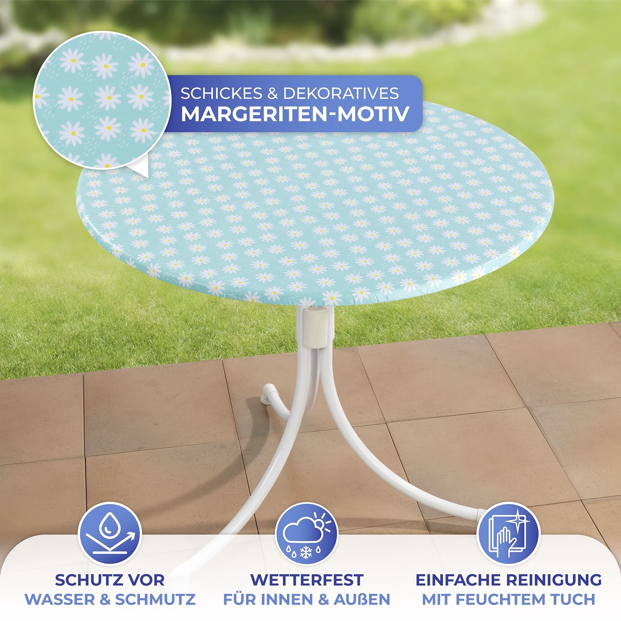 Spann-Tischdecke Margerite