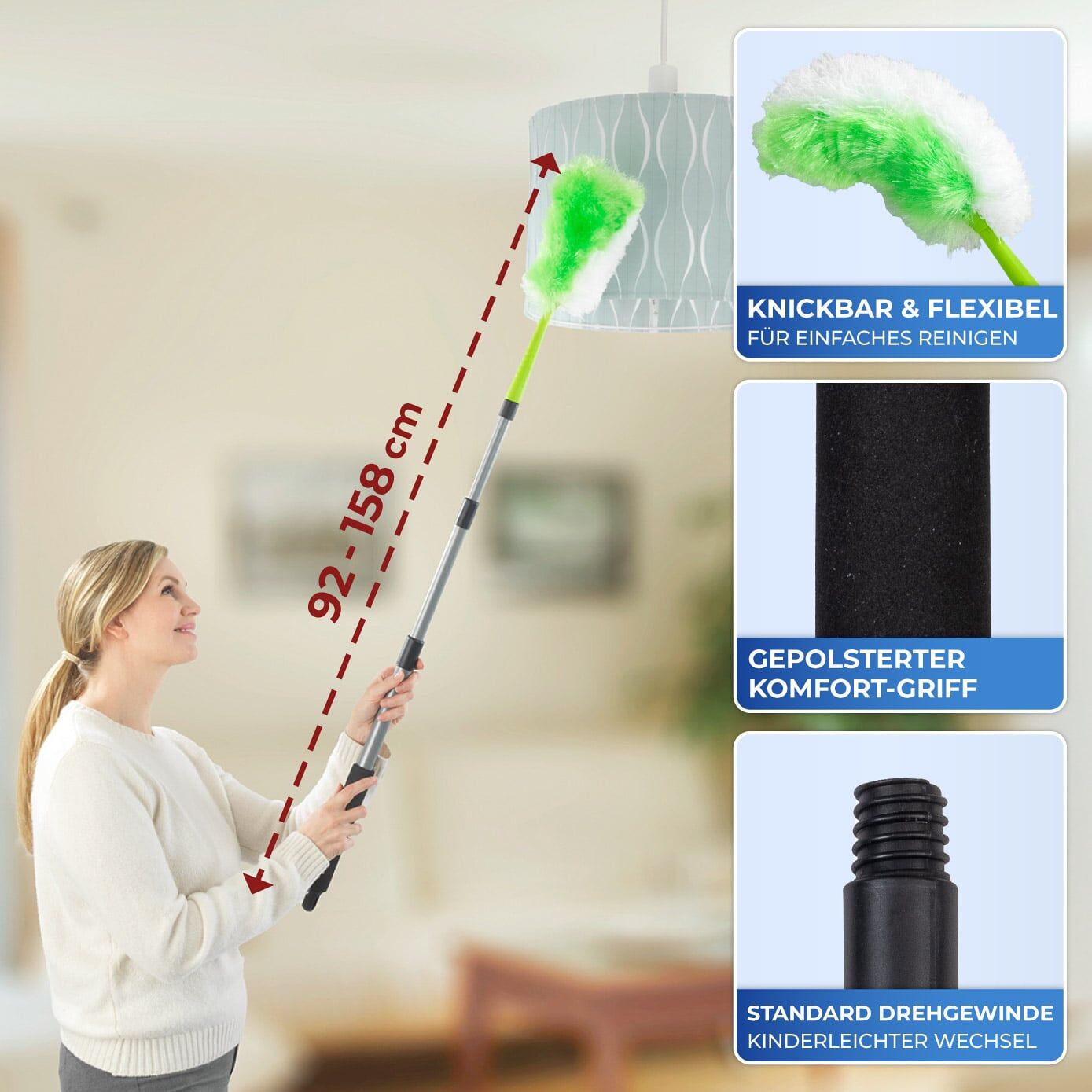 Staubwedel inkl. Teleskopstiel 2in1