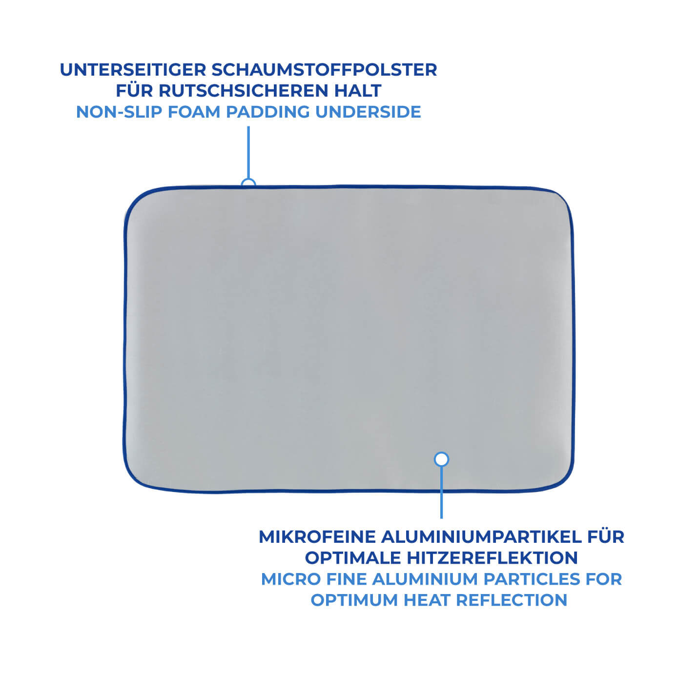 Bügeldecke Thermo, 100 x 65 cm Bügeldecke Thermo, 100 x 65 cm