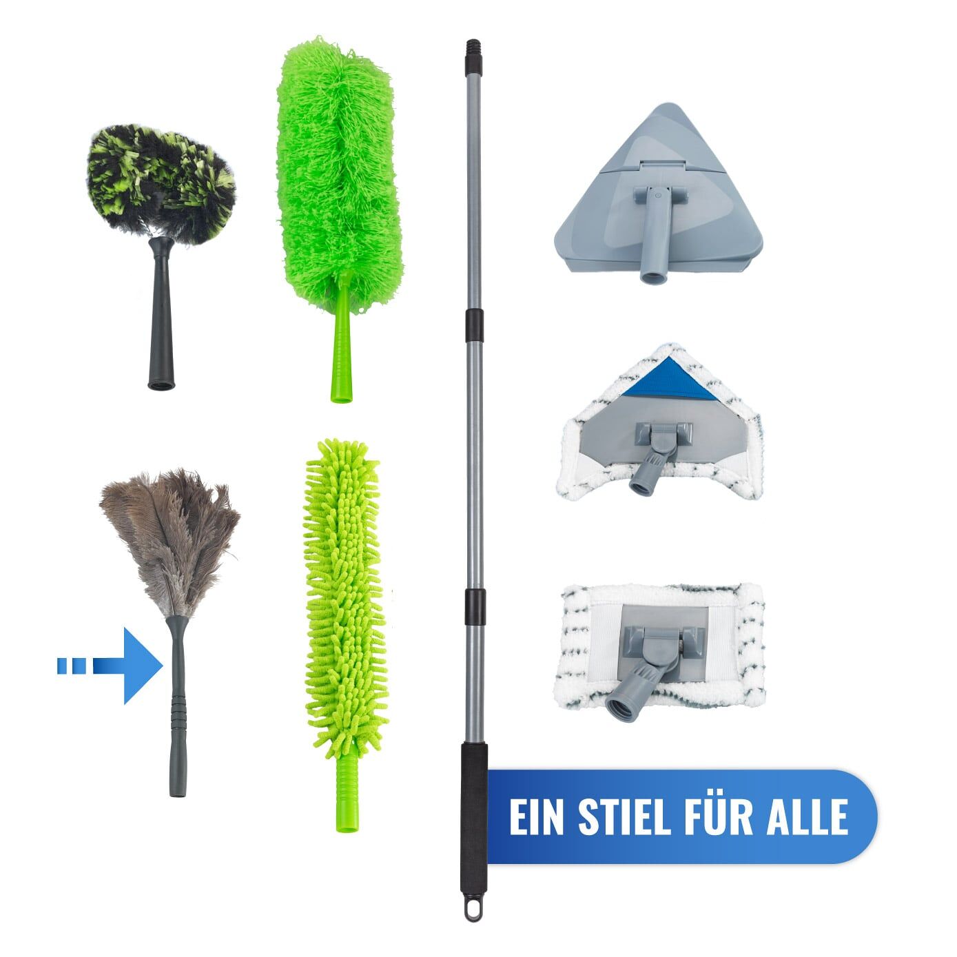 Straußenfeder-Staubwedel inkl. Teleskopstiel
