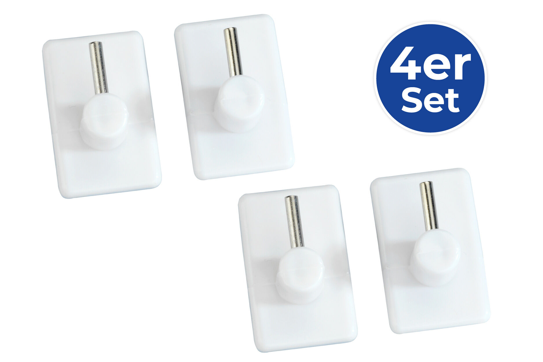 Gardinenhaken Weiß, 4er Set