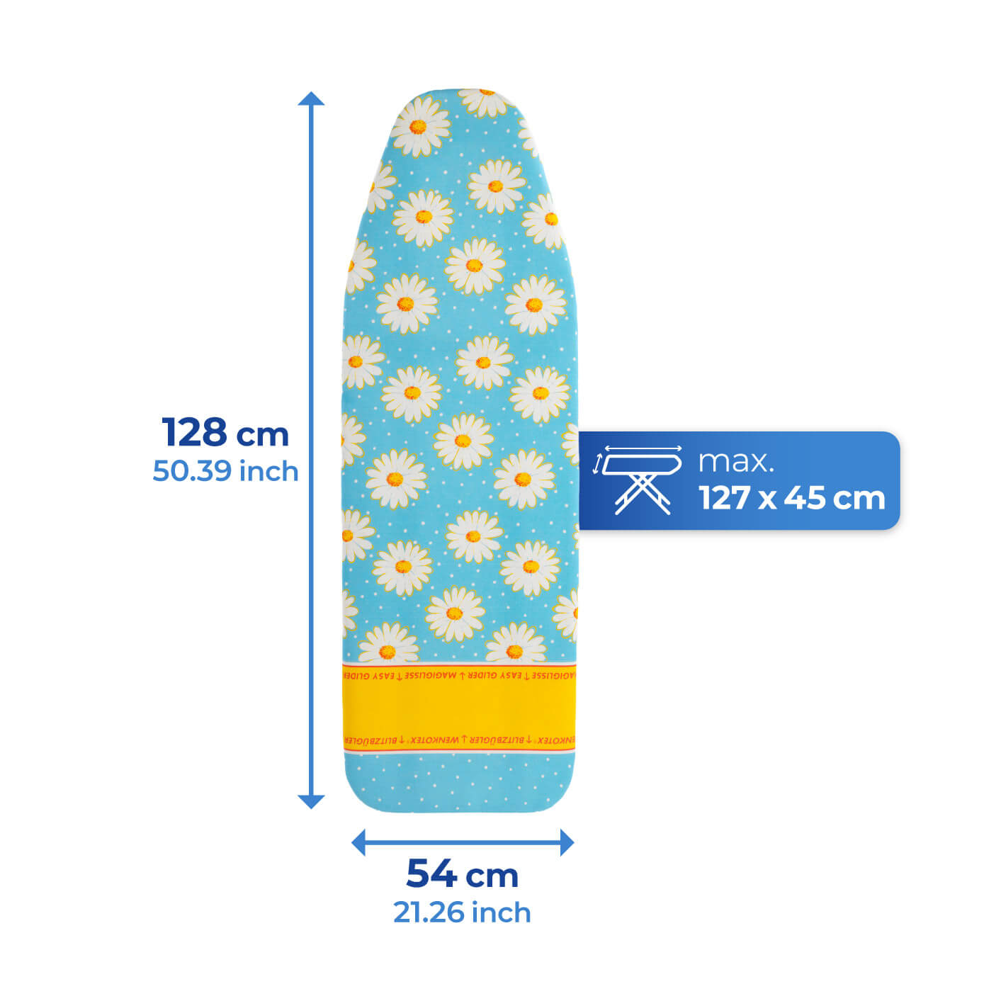 Blitzbügler-Bügeltischbezug Margie, 128 x 54 cm Blitzbügler-Bügeltischbezug Margie, 128 x 54 cm