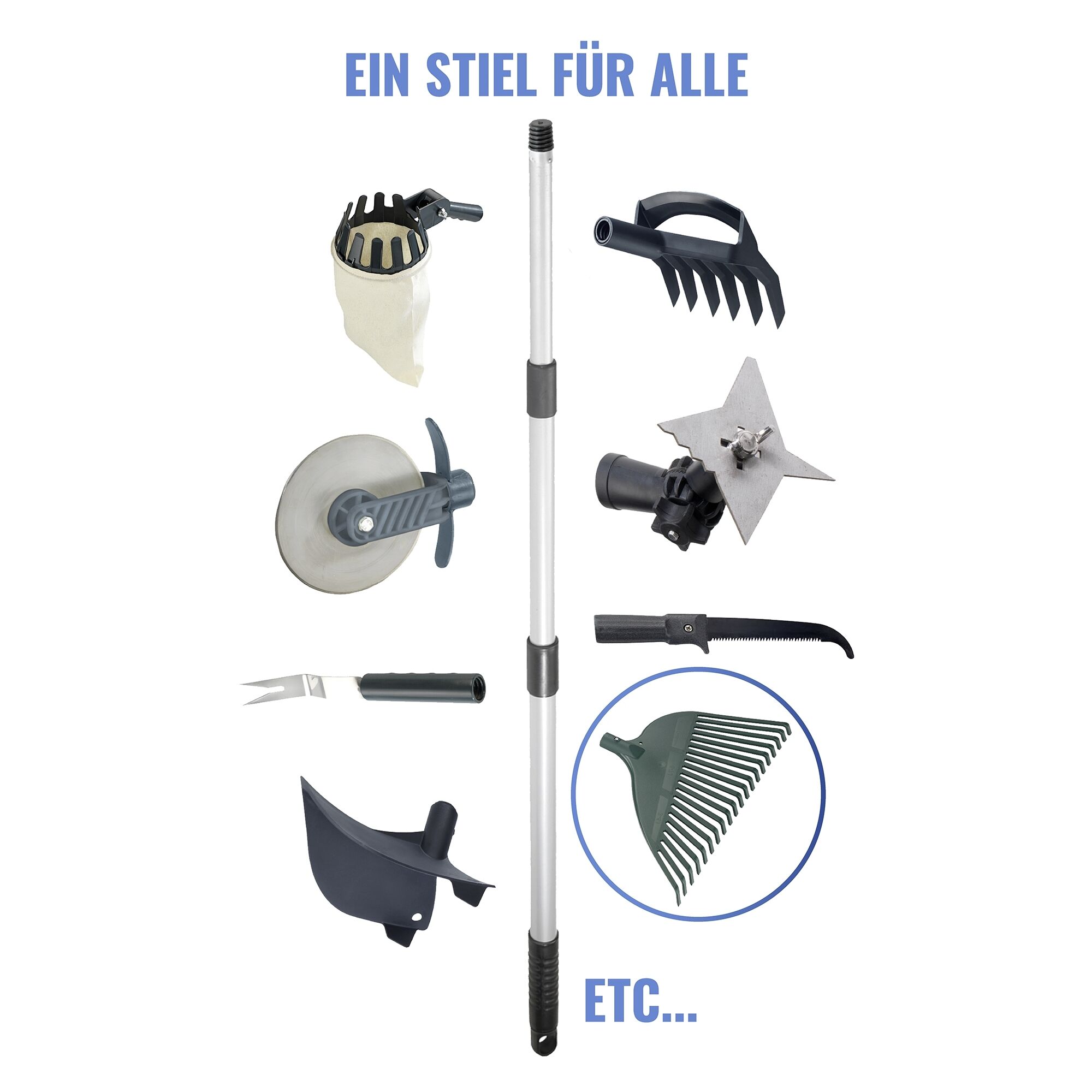 Komfort-Rechen mit Teleskopstiel