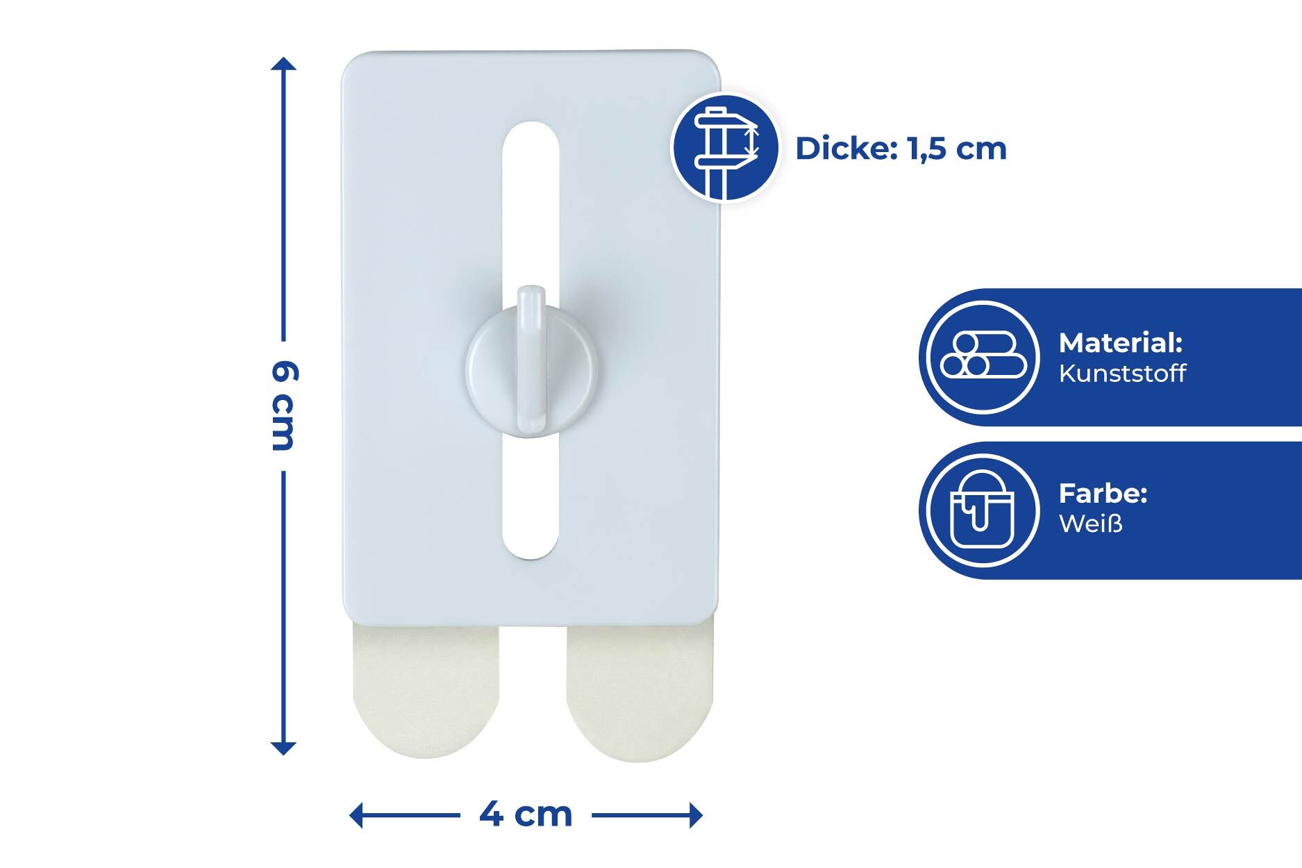 Strip-it® Selbstklebender Nagel 2er Set, selbstklebende Wandhaken