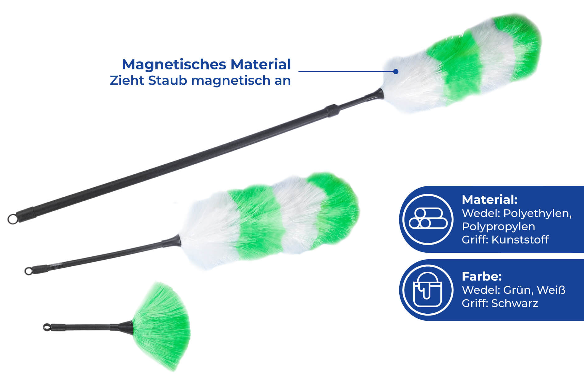 Staubwedel-Set Grün 3-teilig