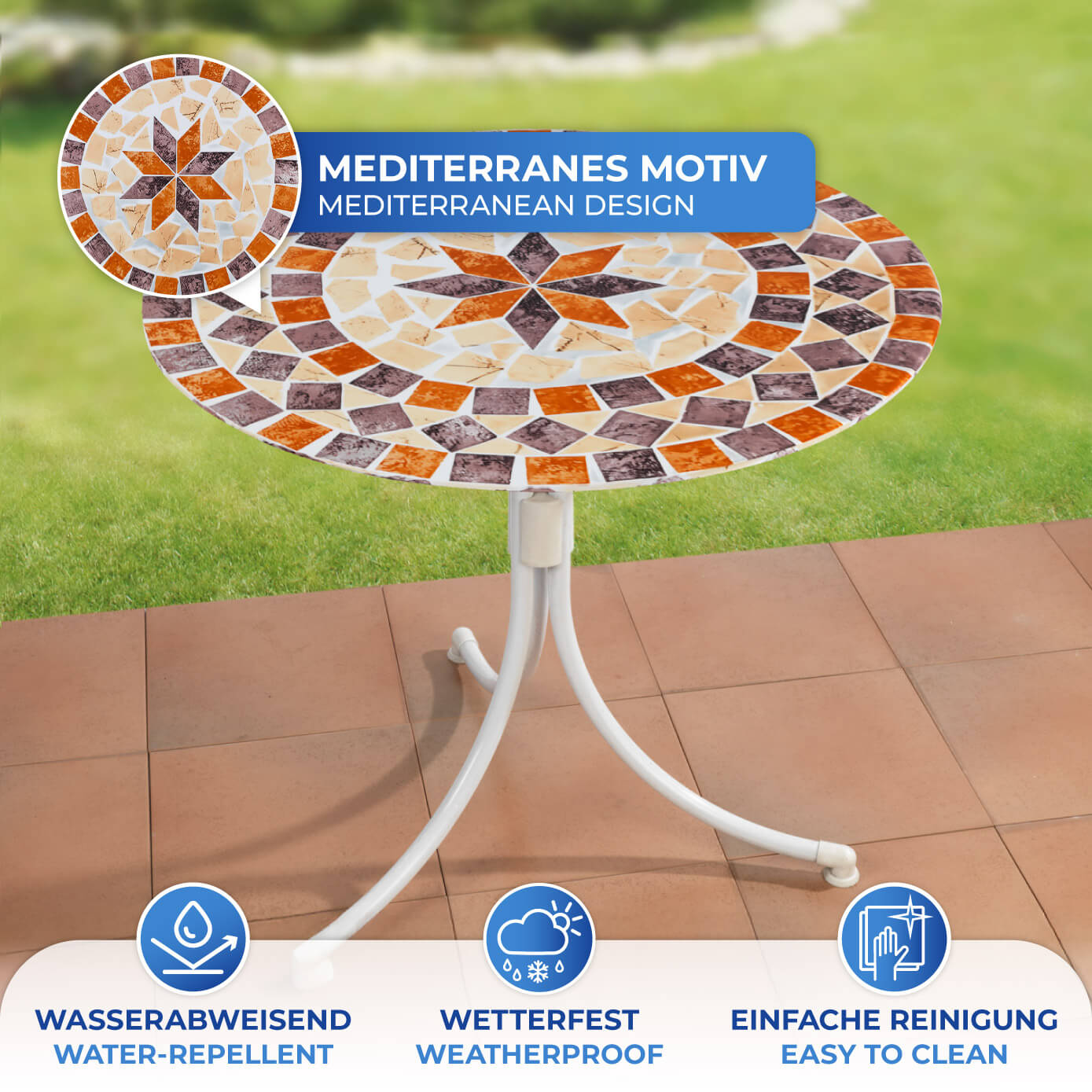 Spann-Tischdecke Mediterran