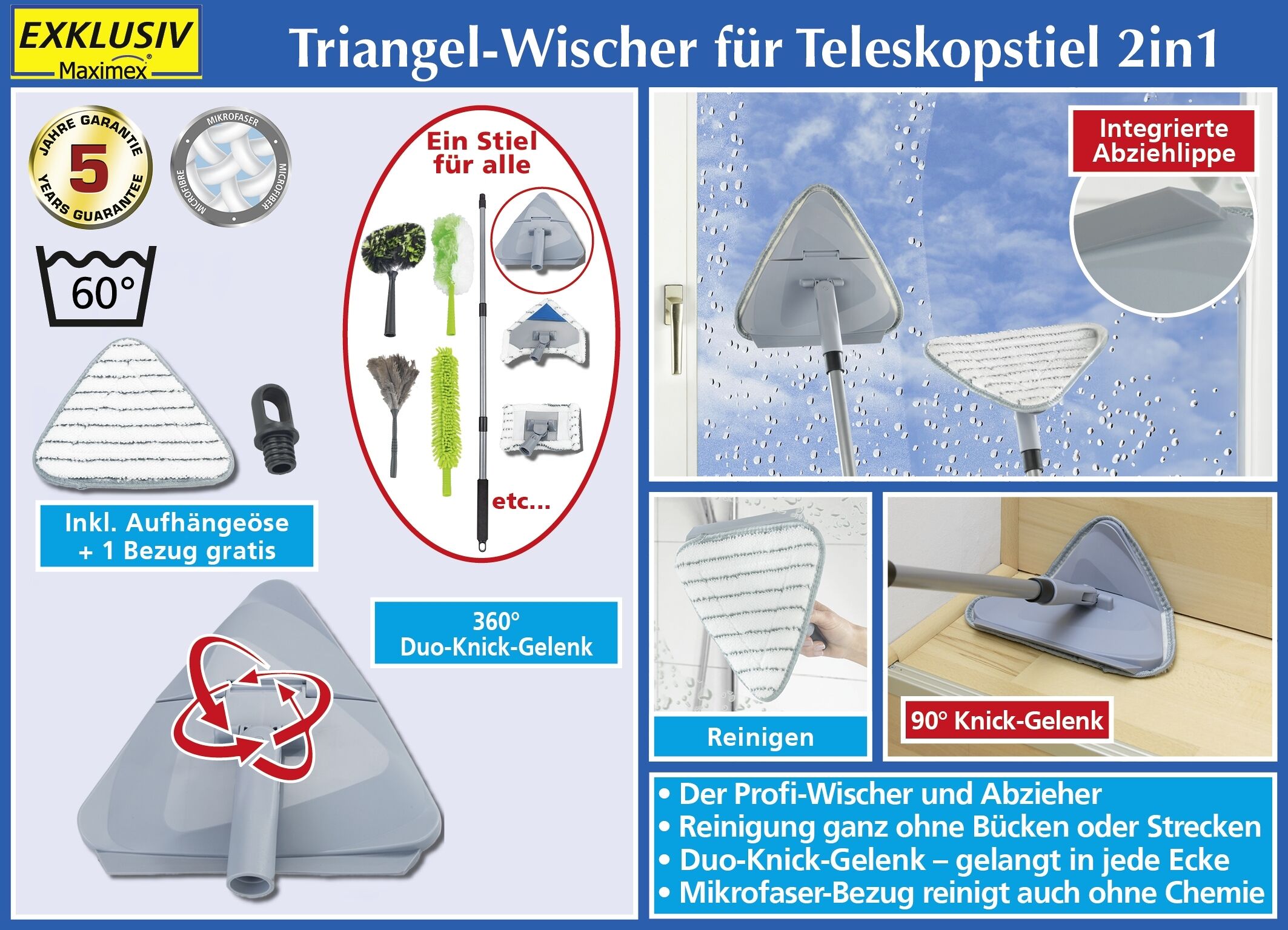 Triangel-Wischer 2in1