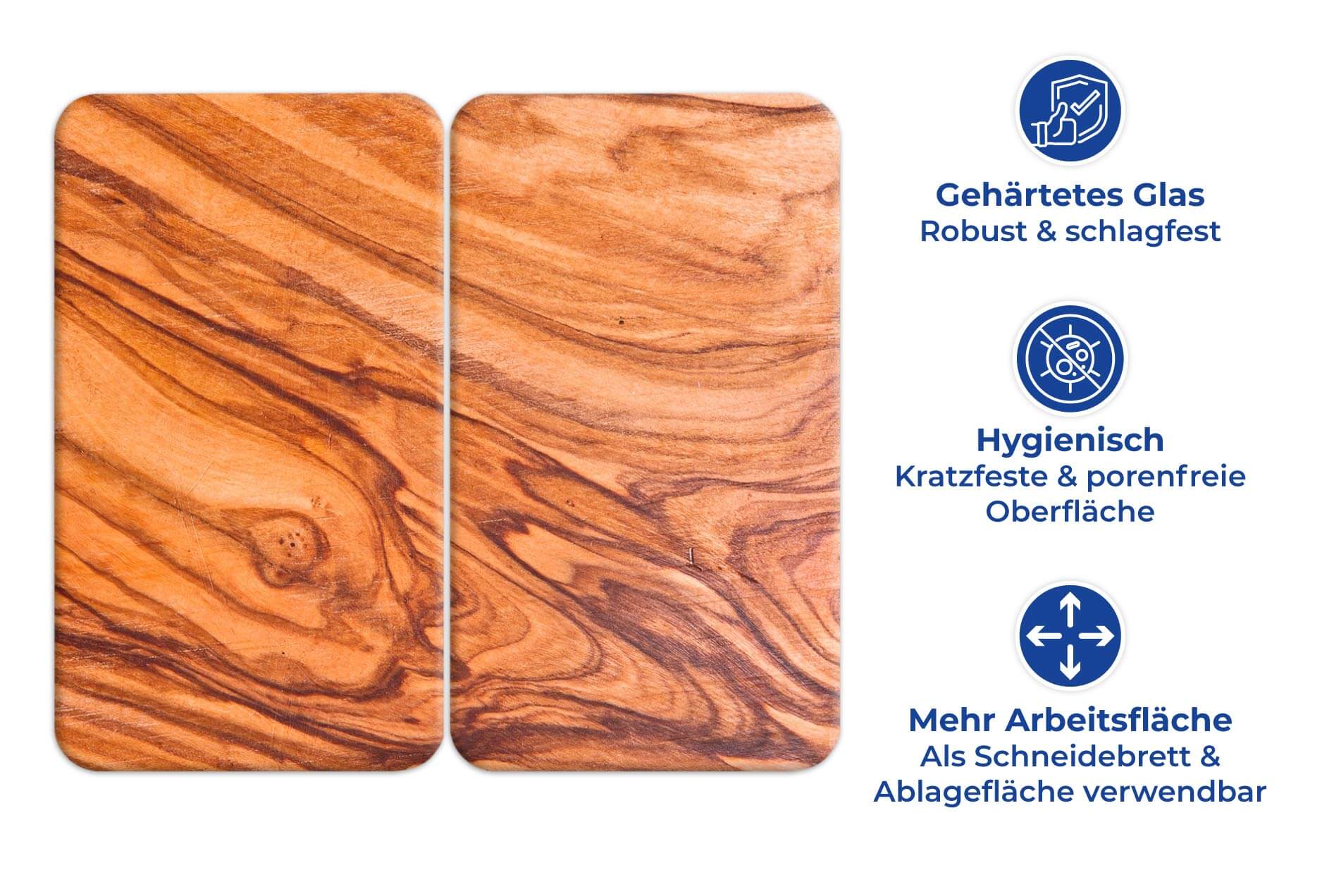 Herdabdeckplatte Universal Chalet 2er Set, für alle Herdarten