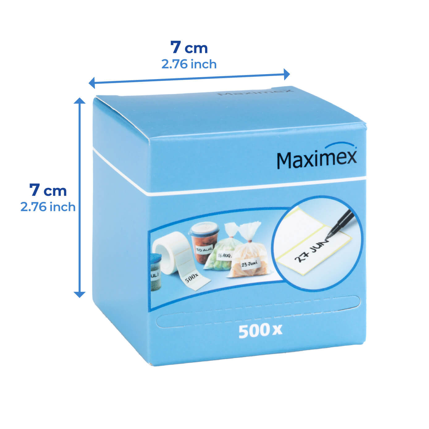 Haftetiketten 500 Stück, mit Dispenser