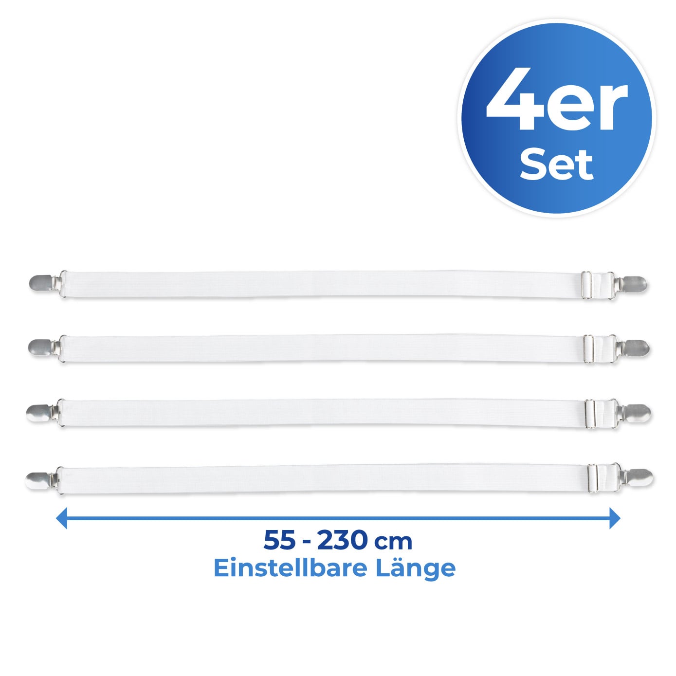 Betttuchspanner verstellbar 4er