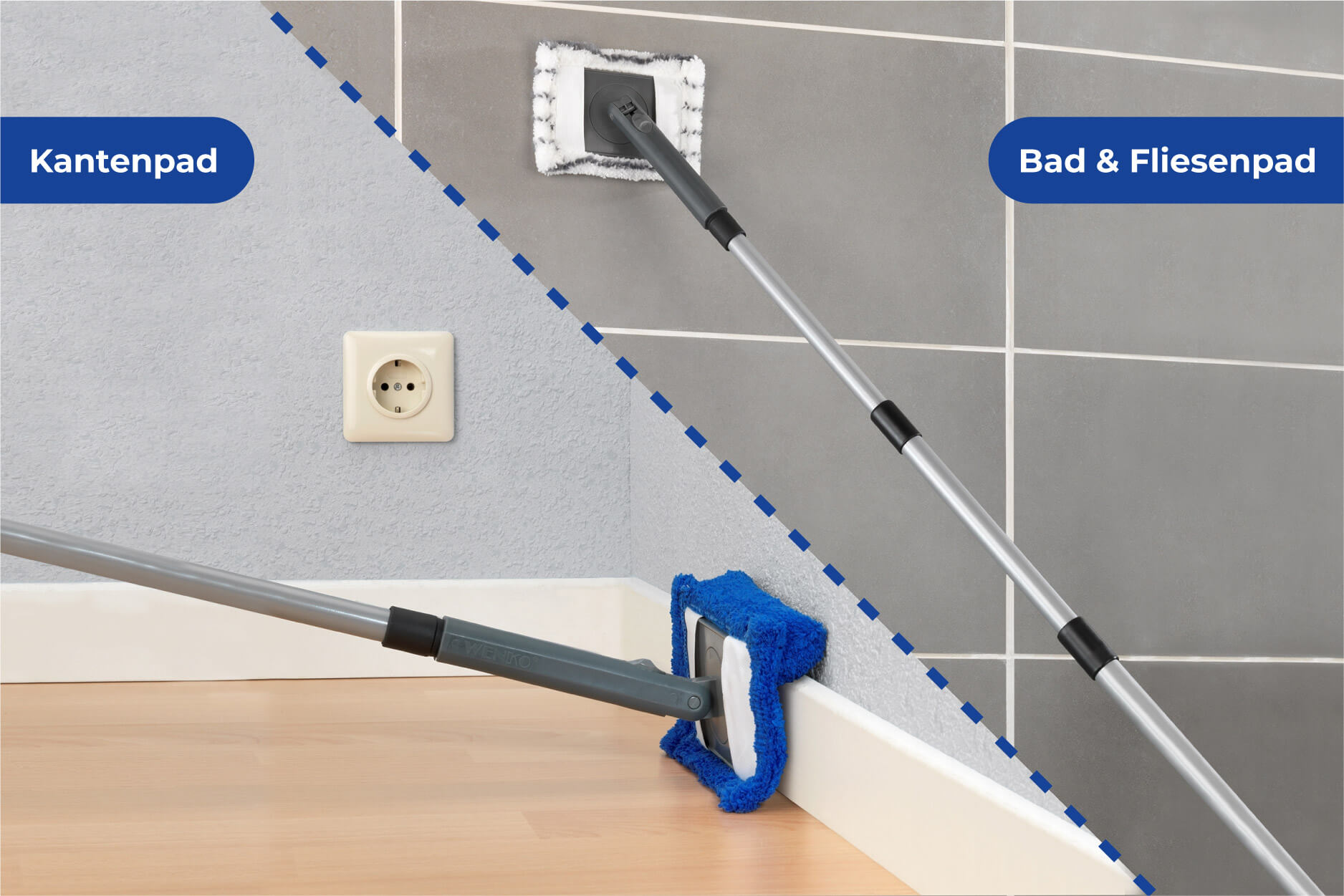 Teleskopwischer Speedy mit 3 in 1 Funktion