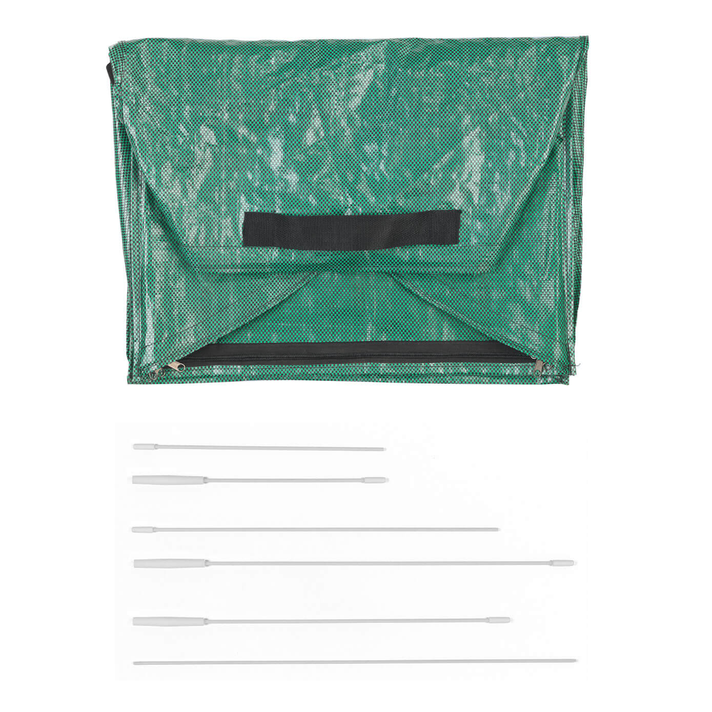 Leaf collector with sweeping edge