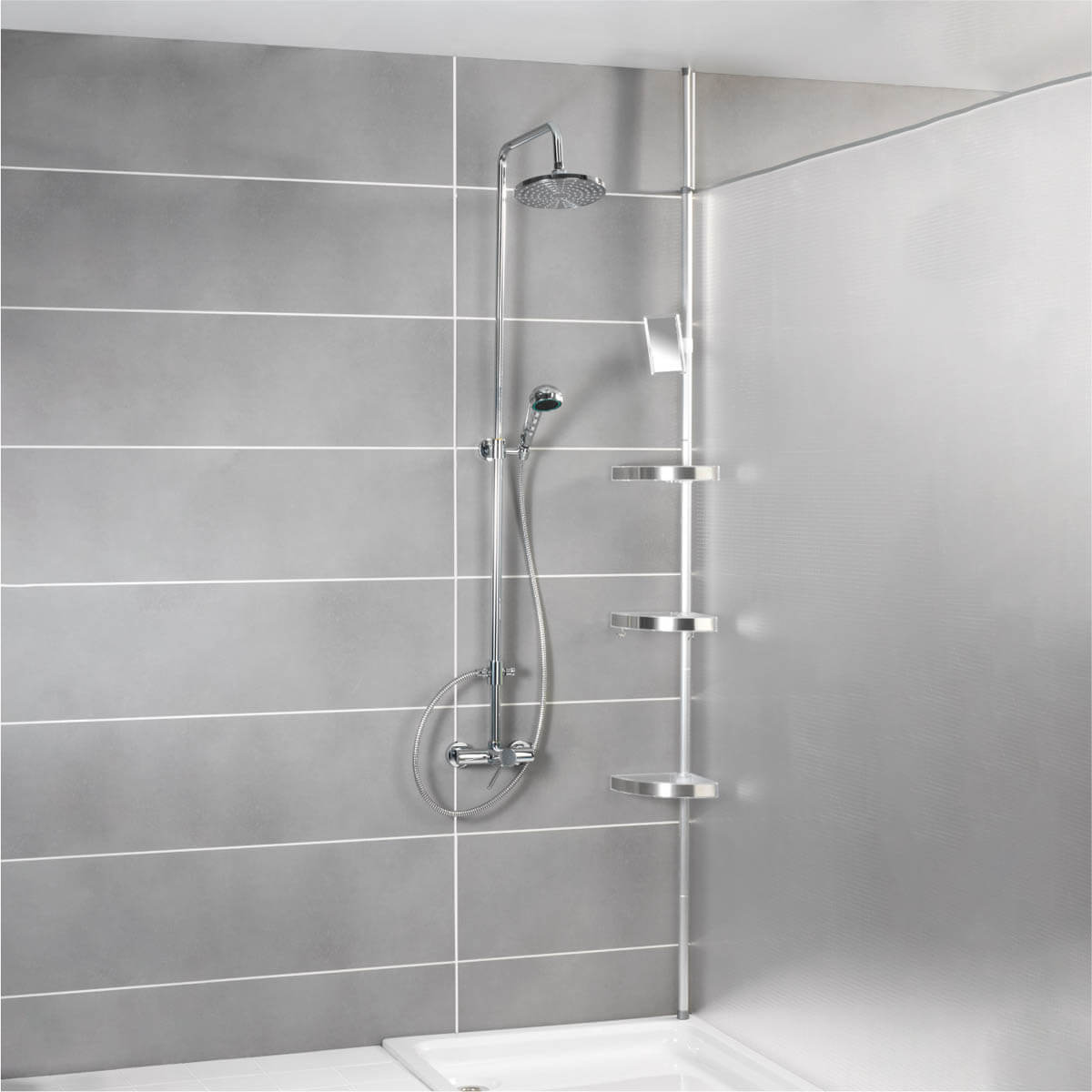 Teleskop Duschecke Premium matt