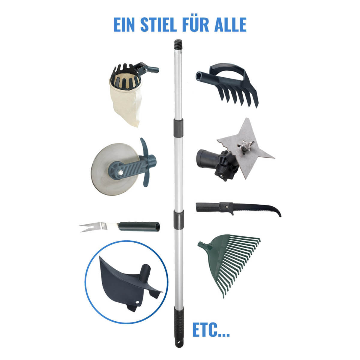 Komfort-Pflug mit Teleskopstiel