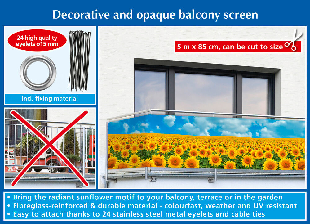 Balcony screen SUNFLOWER FIELD Balcony screen SUNFLOWER FIELD
