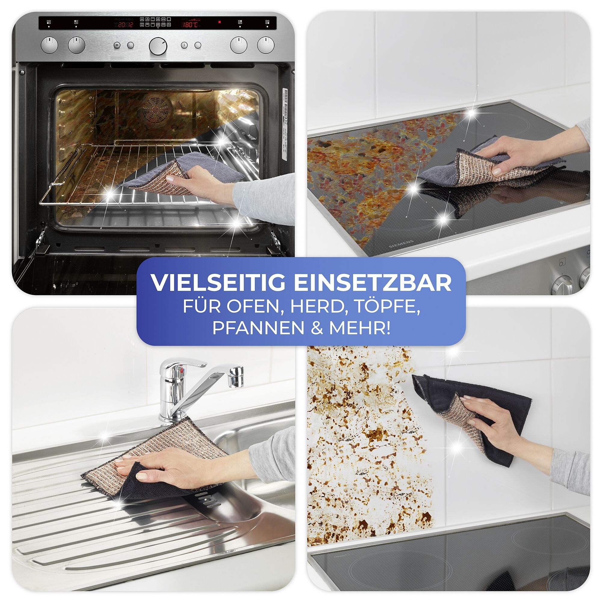 Mikrofaser-Kupfertuch 2in1 2er Mikrofaser-Kupfertuch 2in1 2er