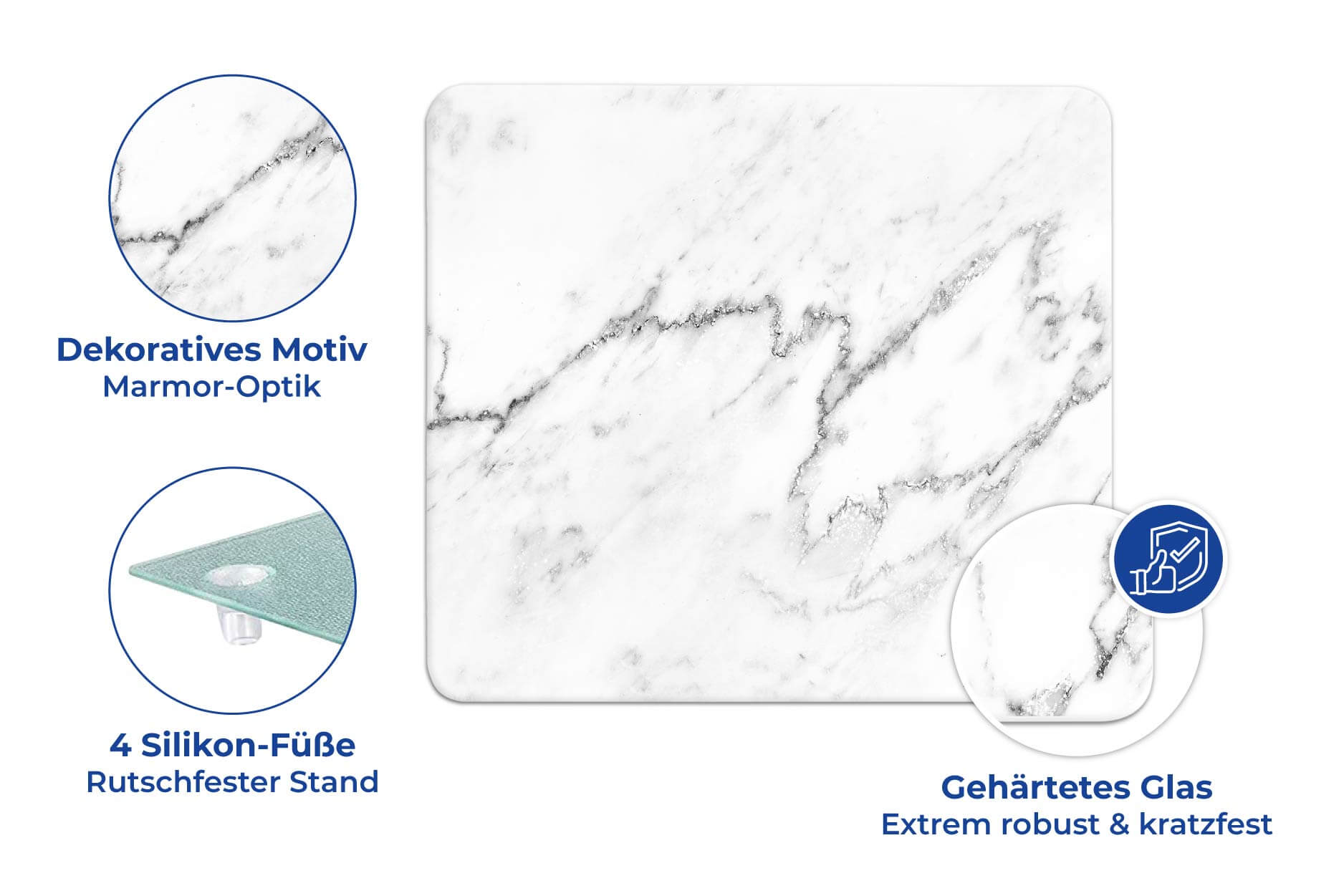 Multi-Platte Marmor, für Glaskeramik Kochfelder, Schneidbrett