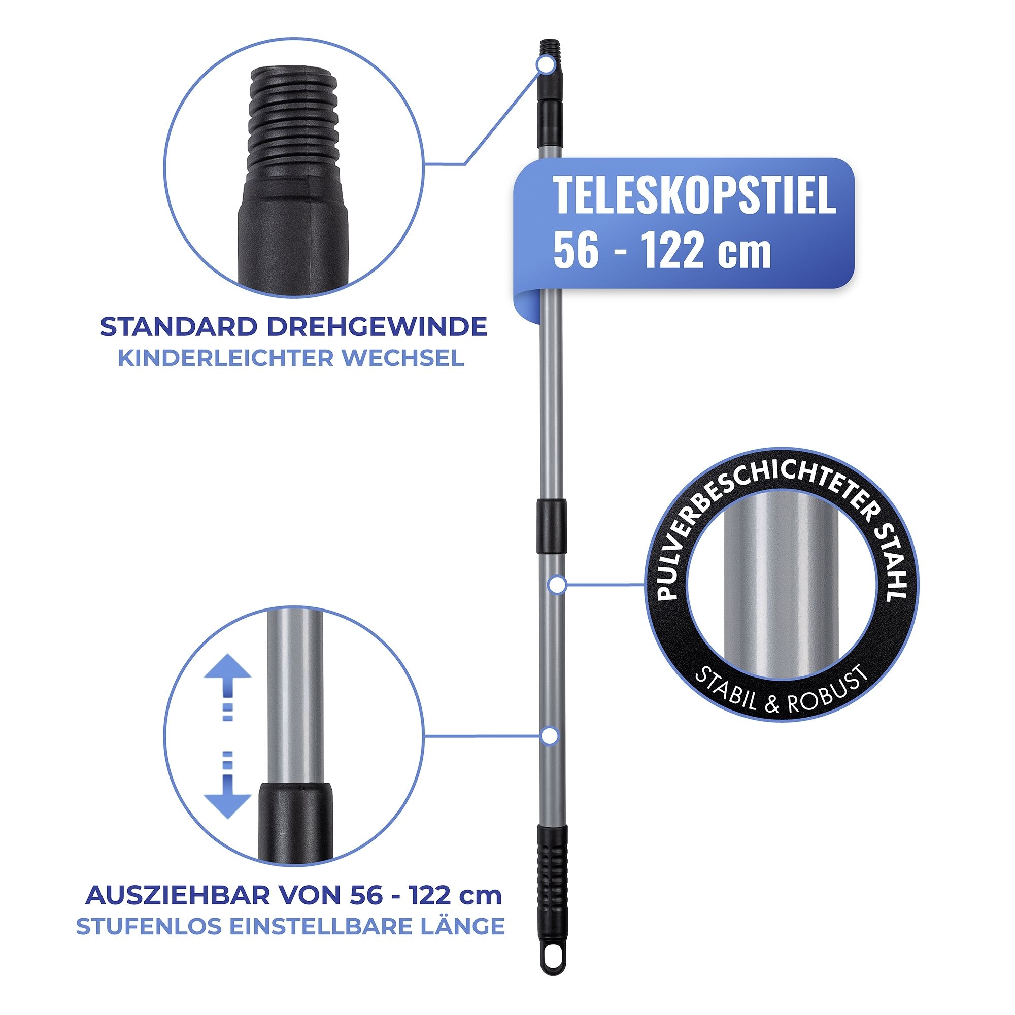 Unkrautstecher mit Teleskopstiel 2in1
