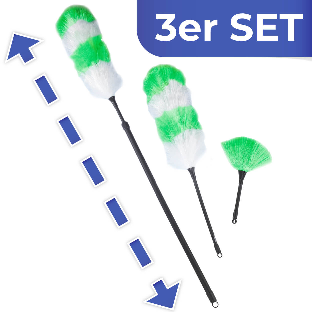 Staubwedel-Set Grün 3-teilig Staubwedel-Set Grün 3-teilig
