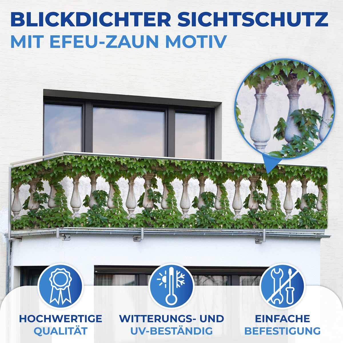 Balkon-Sichtschutz Efeu-Zaun Balkon-Sichtschutz Efeu-Zaun