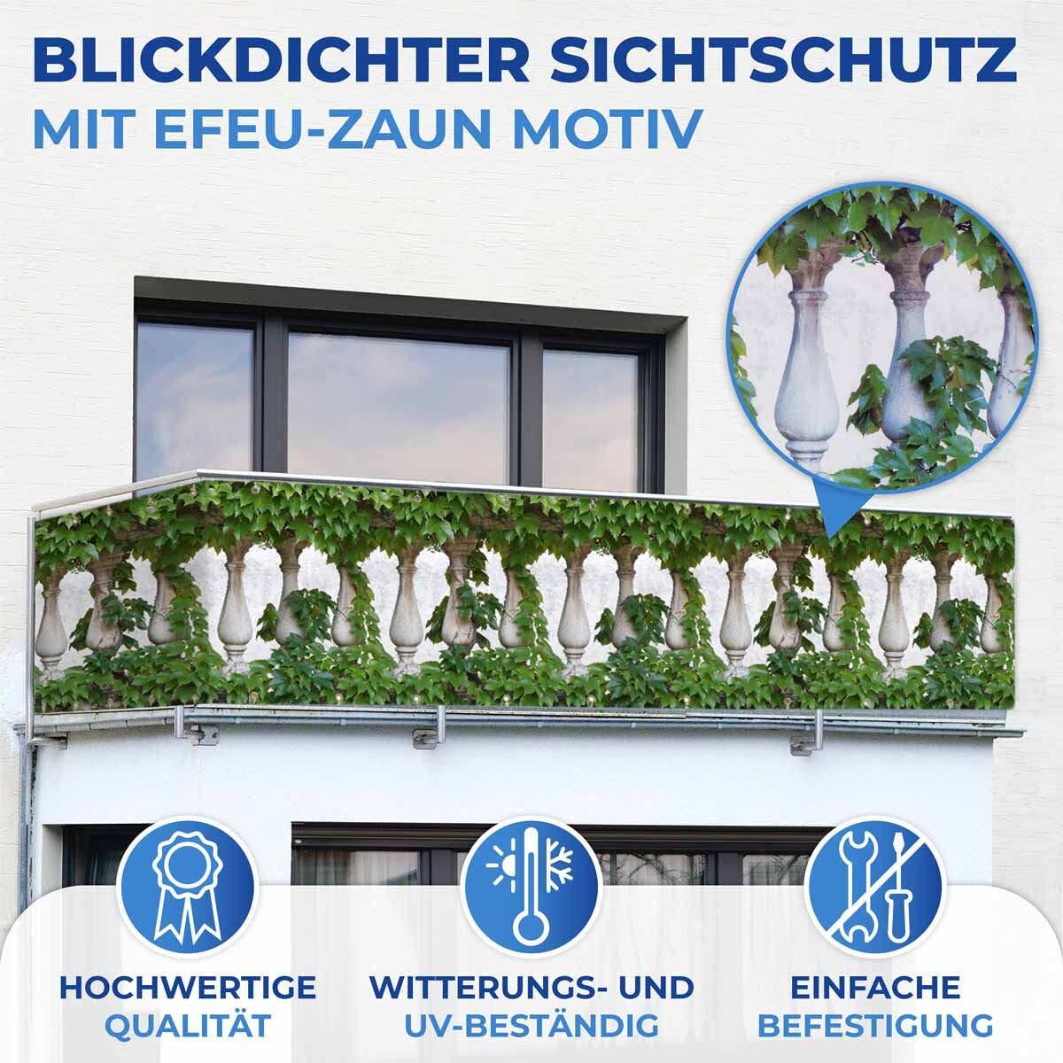 Balkon-Sichtschutz Efeu-Zaun