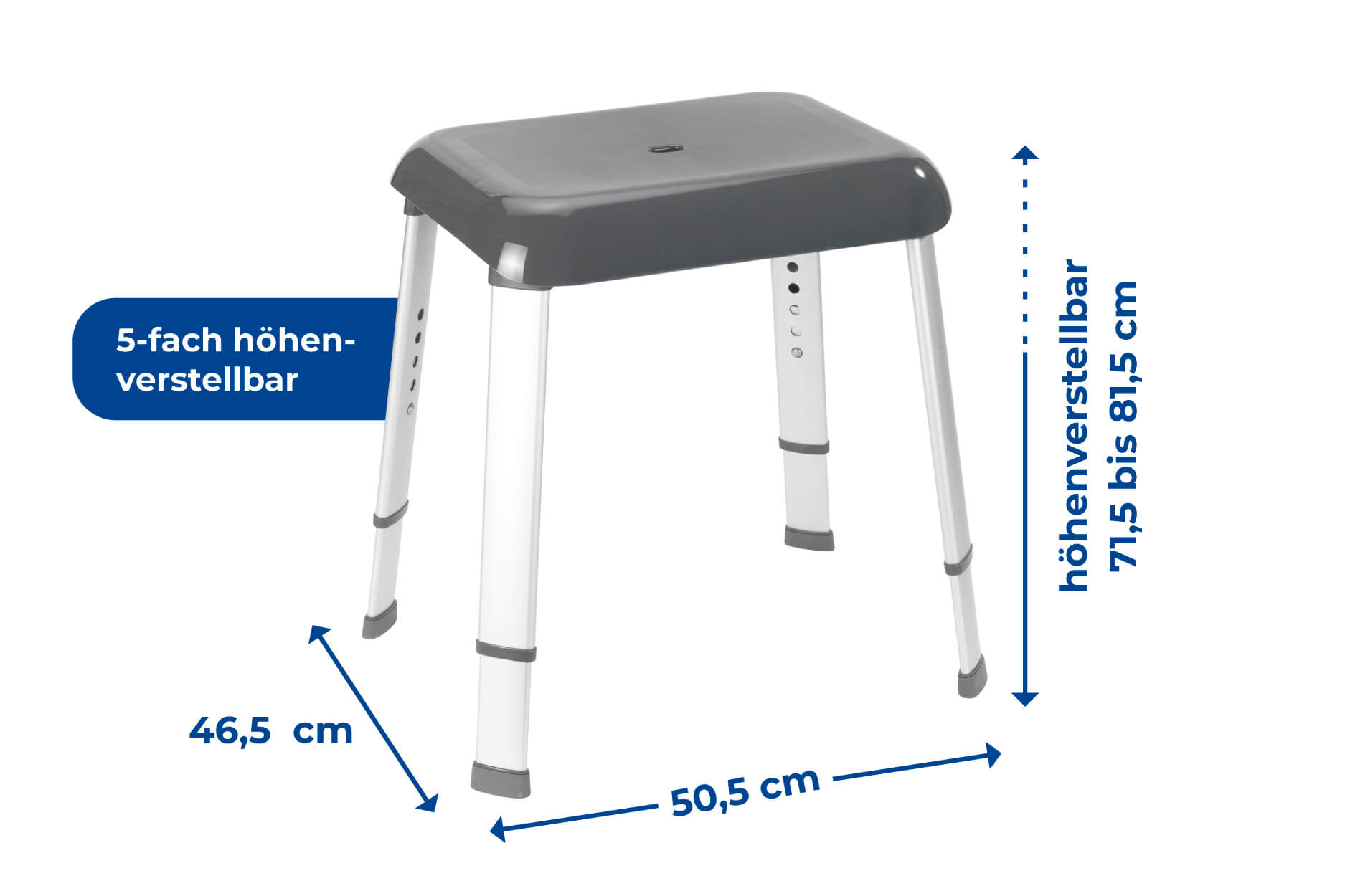 Badhocker Secura Premium, bis 130 kg Tragkraft Badhocker Secura Premium, bis 130 kg Tragkraft
