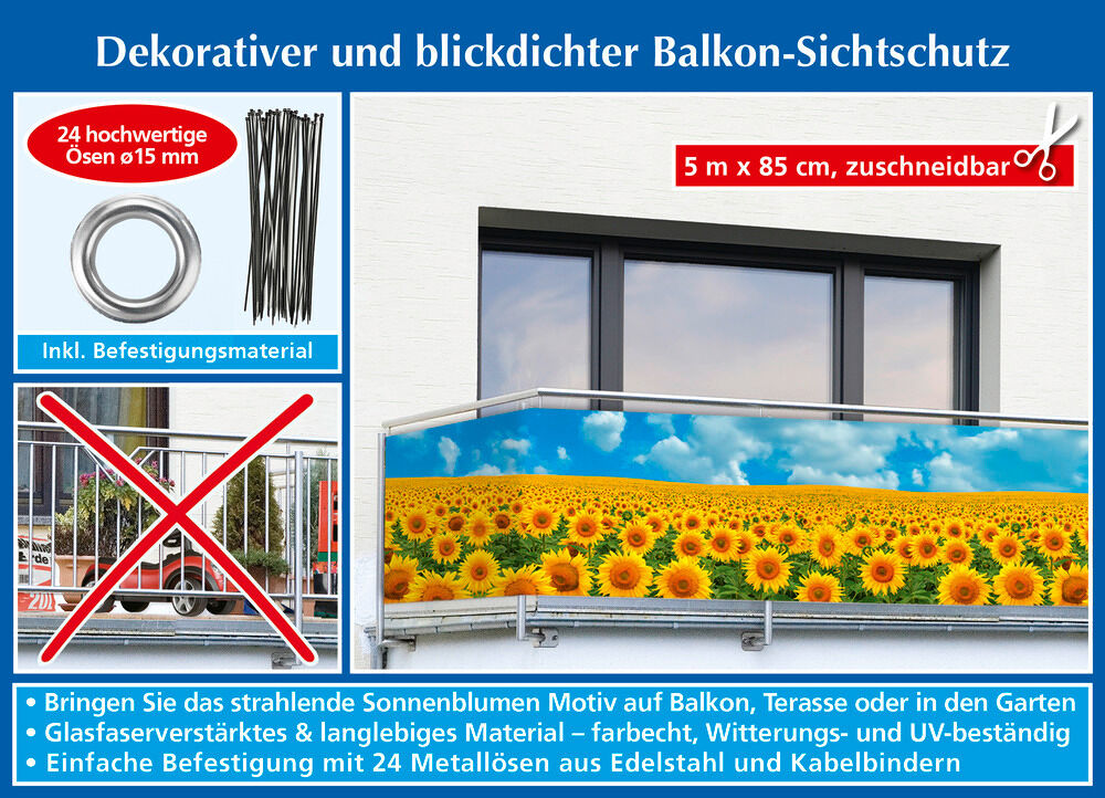 Balcony screen SUNFLOWER FIELD Balcony screen SUNFLOWER FIELD