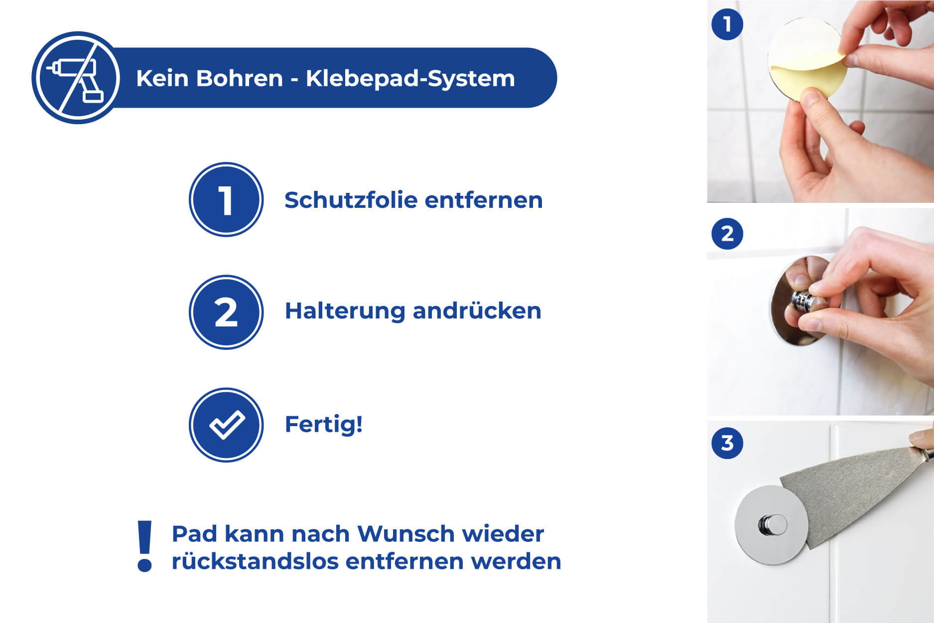 Badezimmerwischer Terni Plus, Duschabzieher mit Turbo-Loc Wandbefestigung zum Ankleben Badezimmerwischer Terni Plus, Duschabzieher mit Turbo-Loc Wandbefestigung zum Ankleben