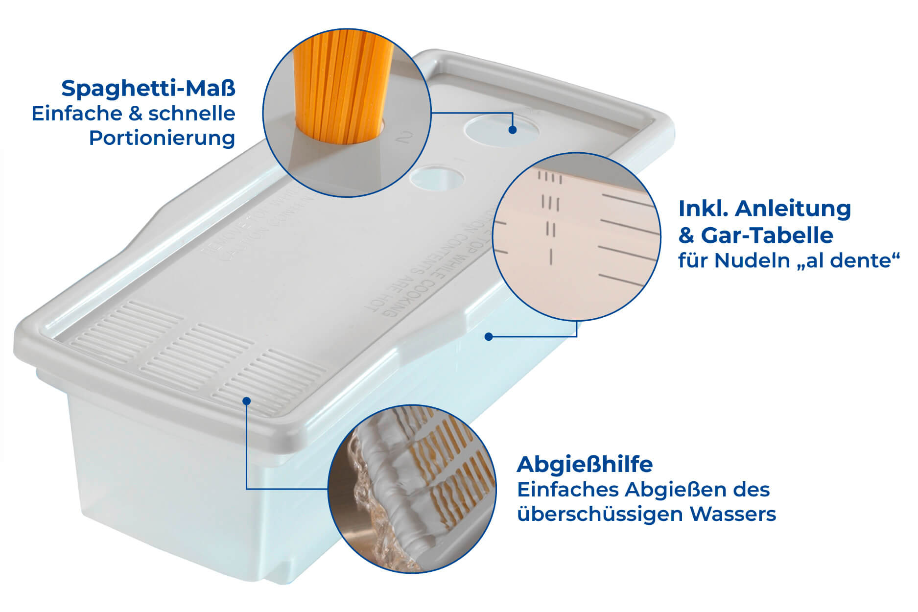 Mikrowellen Set Pasta mit Mikrowellen Dampfgarer und Mikrowellen-Kochblitz