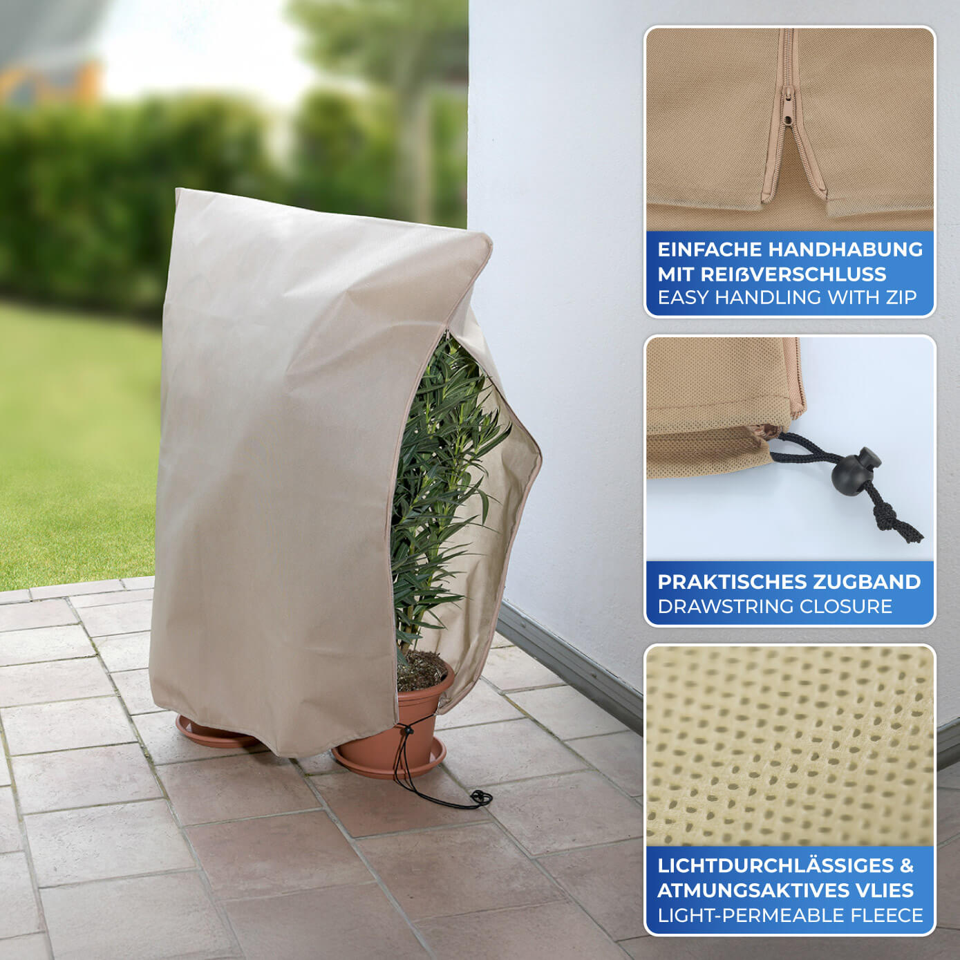 Plant protection beige, 100x120cm