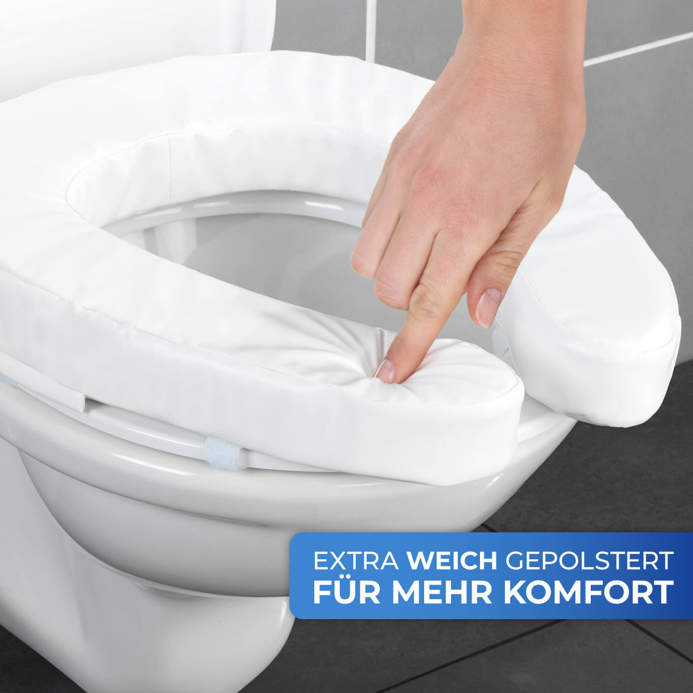 Ersatzbezug für Komfort WC-Sitzerhöhung 2 in 1
