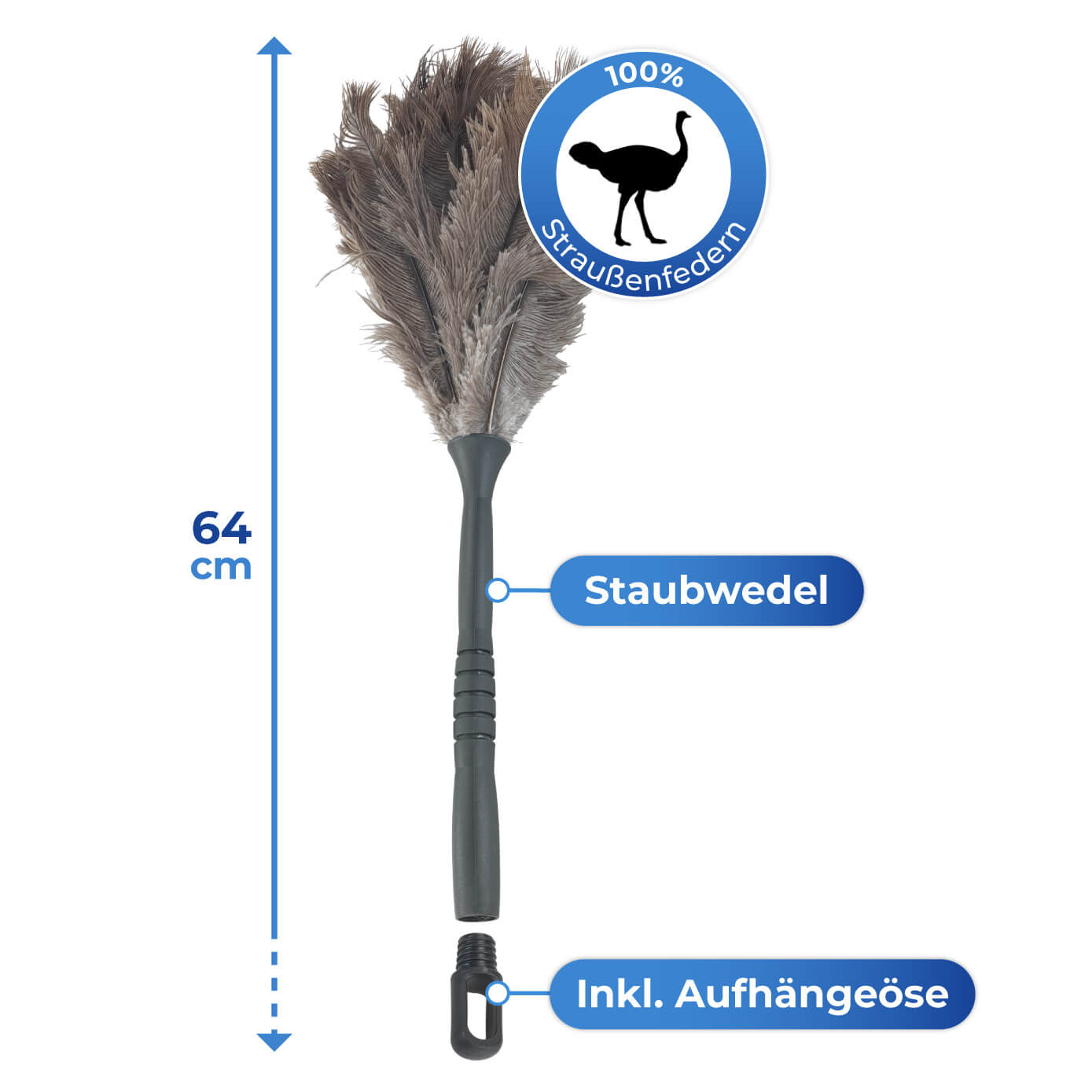 Straußenfeder-Staubwedel Straußenfeder-Staubwedel