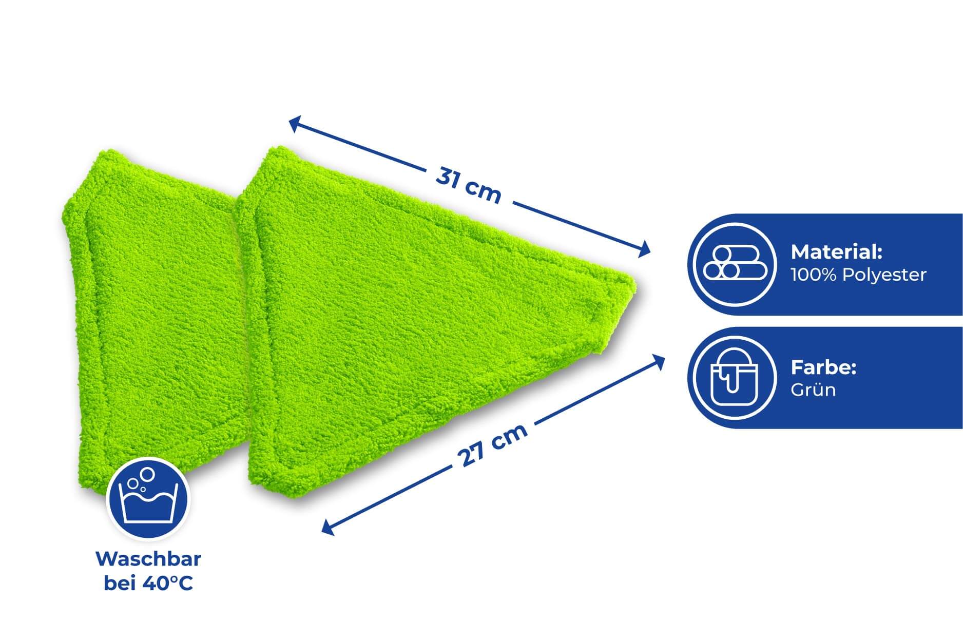 Ersatzbezug Wischmop Triangel, 2er-Set