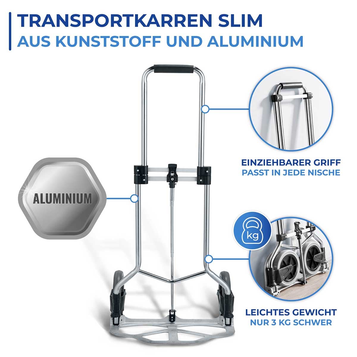 Transportkarren SLIM chrom Transportkarren SLIM chrom
