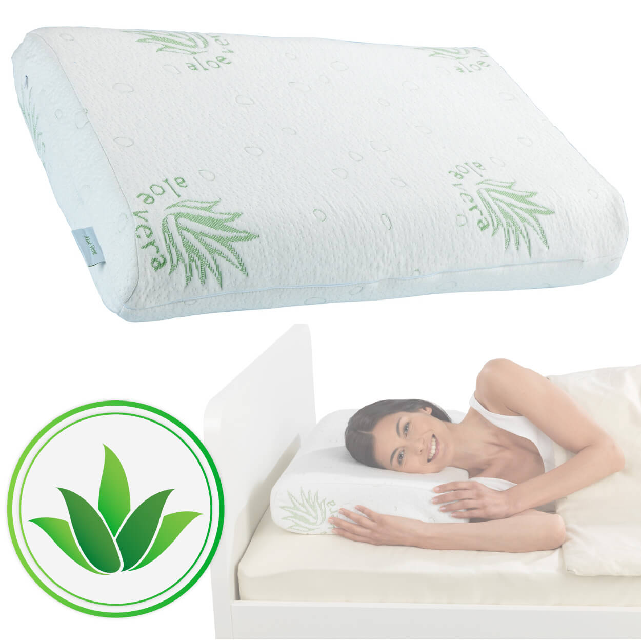 Kissen-Ersatzbezug Aloe-Vera, 40 x 6 0 x12 cm Kissen-Ersatzbezug Aloe-Vera, 40 x 6 0 x12 cm