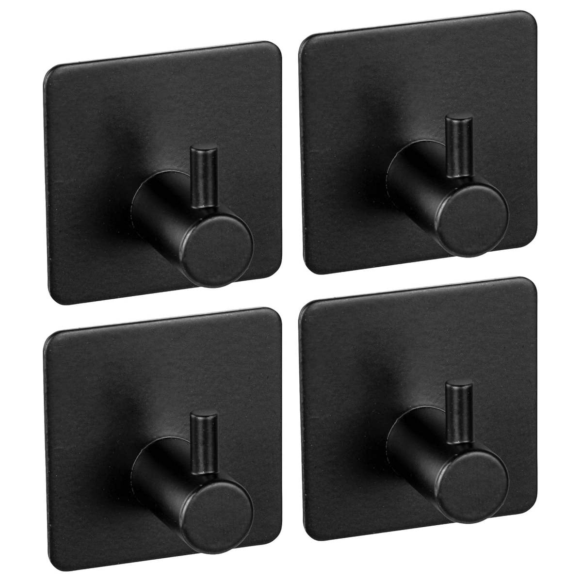 Edelstahl Haken, Schwarz, 4er Set Edelstahl Haken, Schwarz, 4er Set