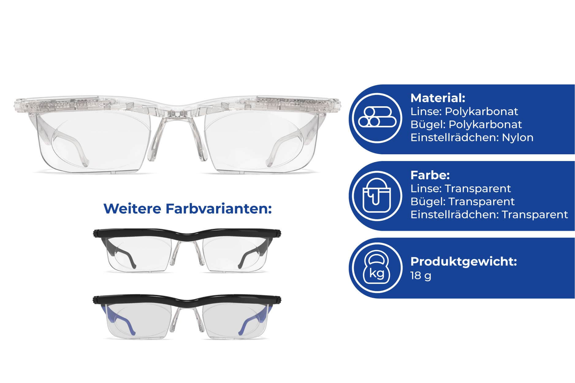 Seeplus Korrekturbrille kristall Seeplus Korrekturbrille kristall