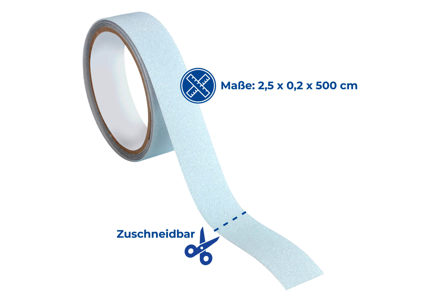 Anti-Rutschband Transparent 2,5 cm x 5 m, rutschfestes Klebeband